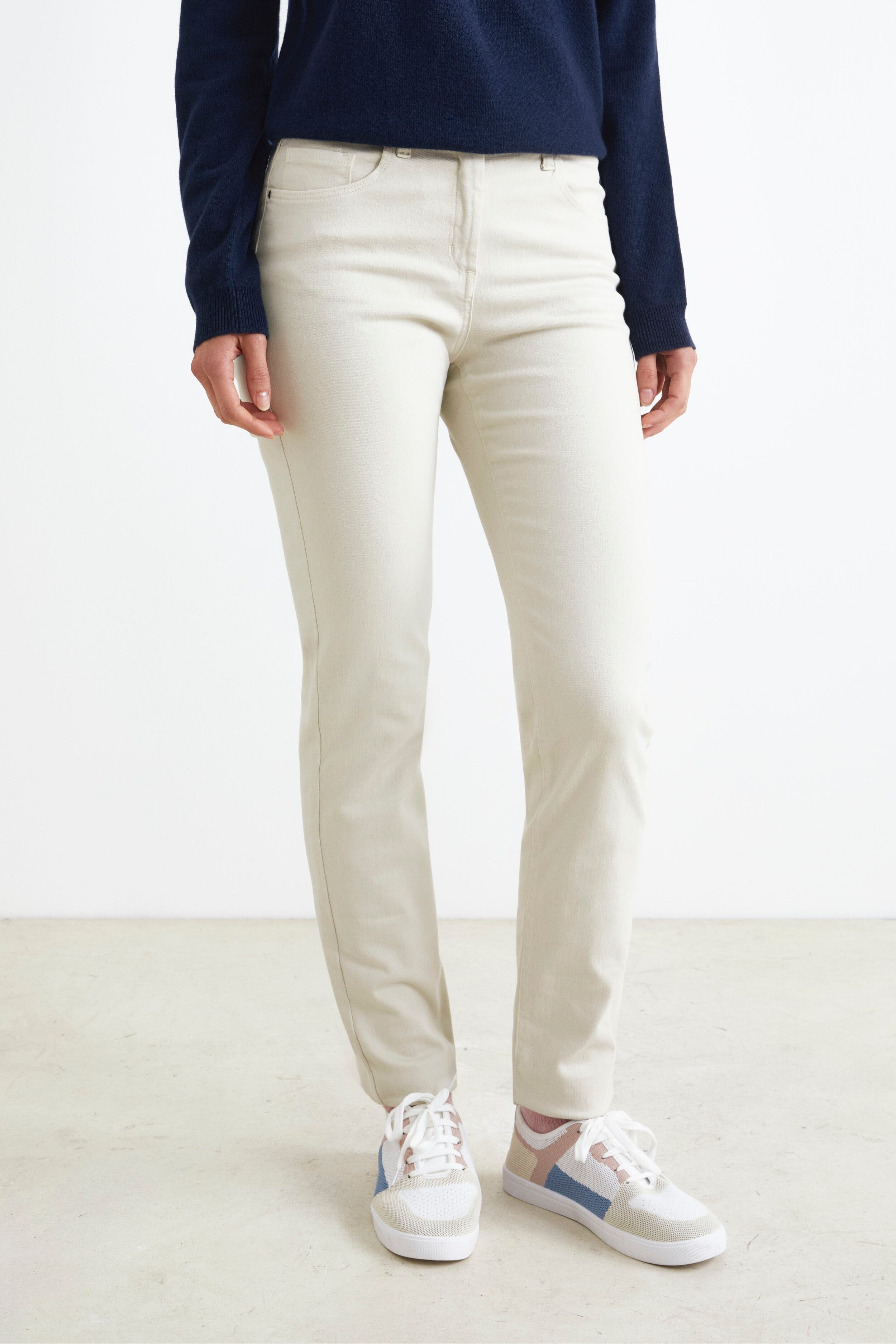 Pantalon Stretch Cinq Poches - BEIGE