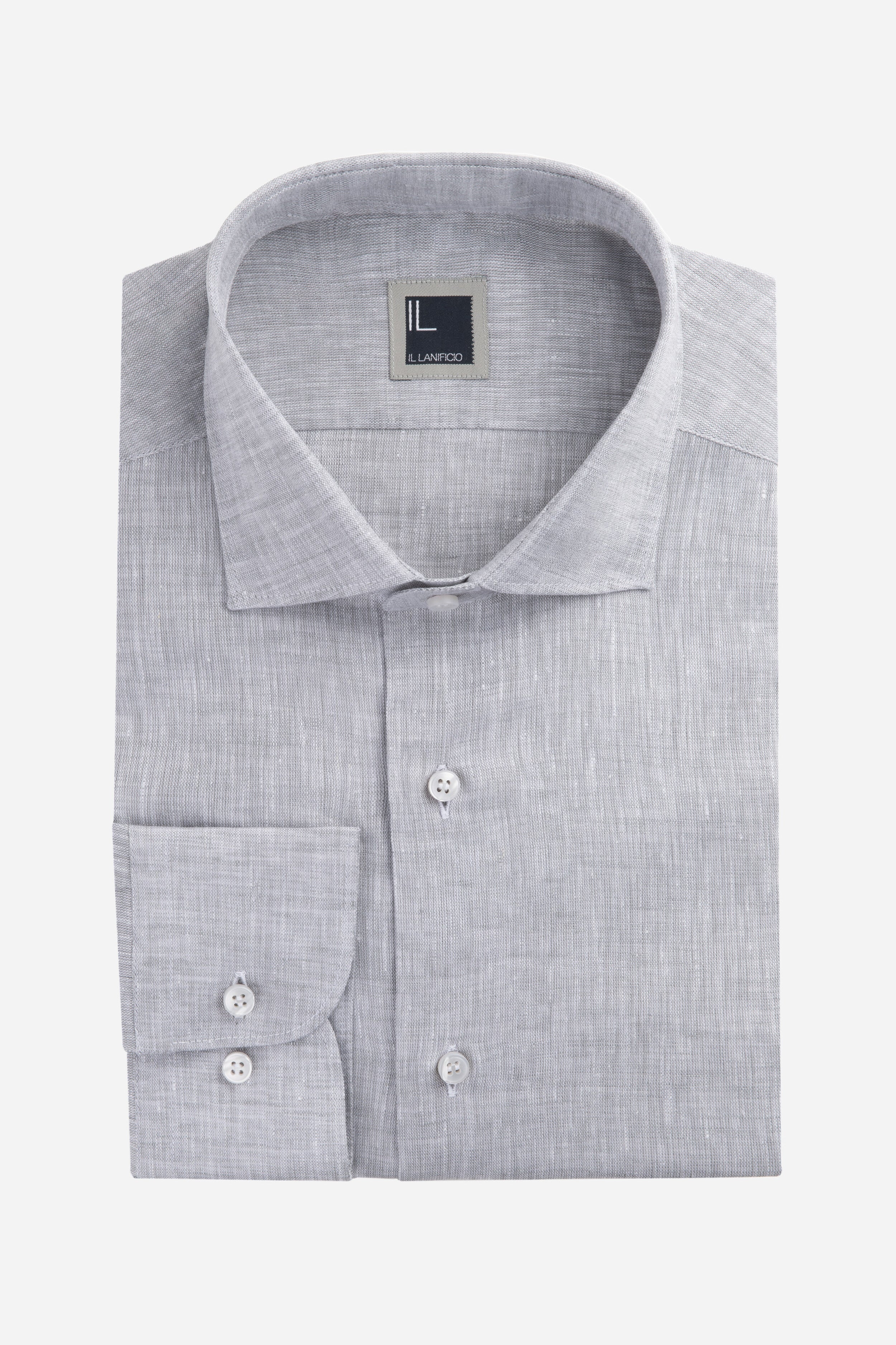 Chemise en lin pour homme - GRIS