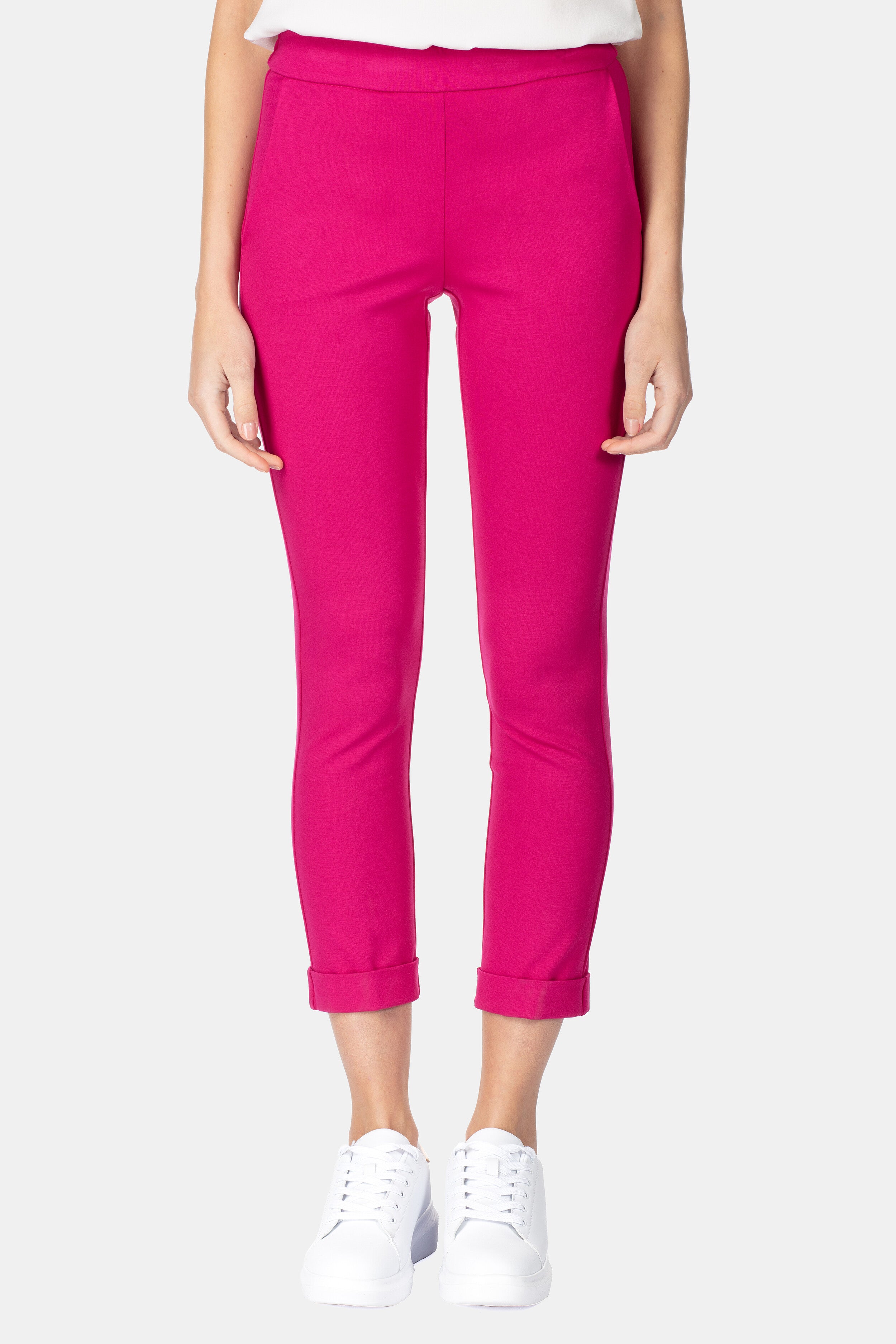 Stretch jersey trousers - Fuchsia