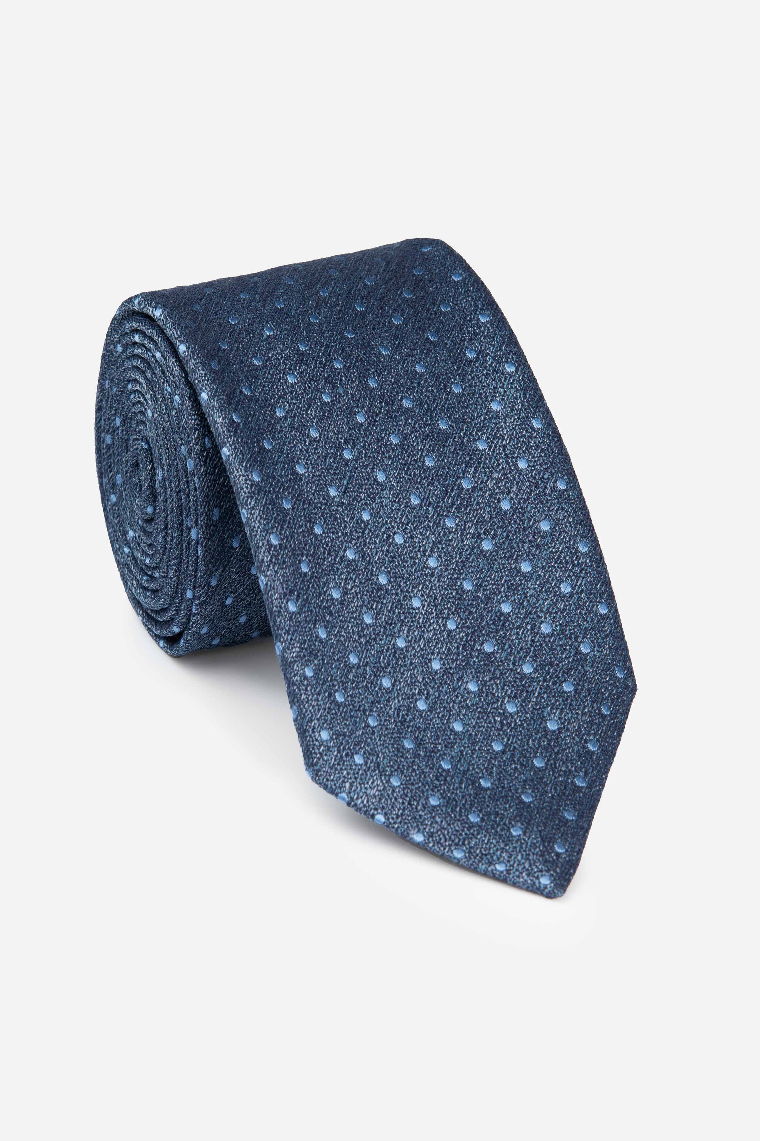 Blue polka dot tie - Blue pois