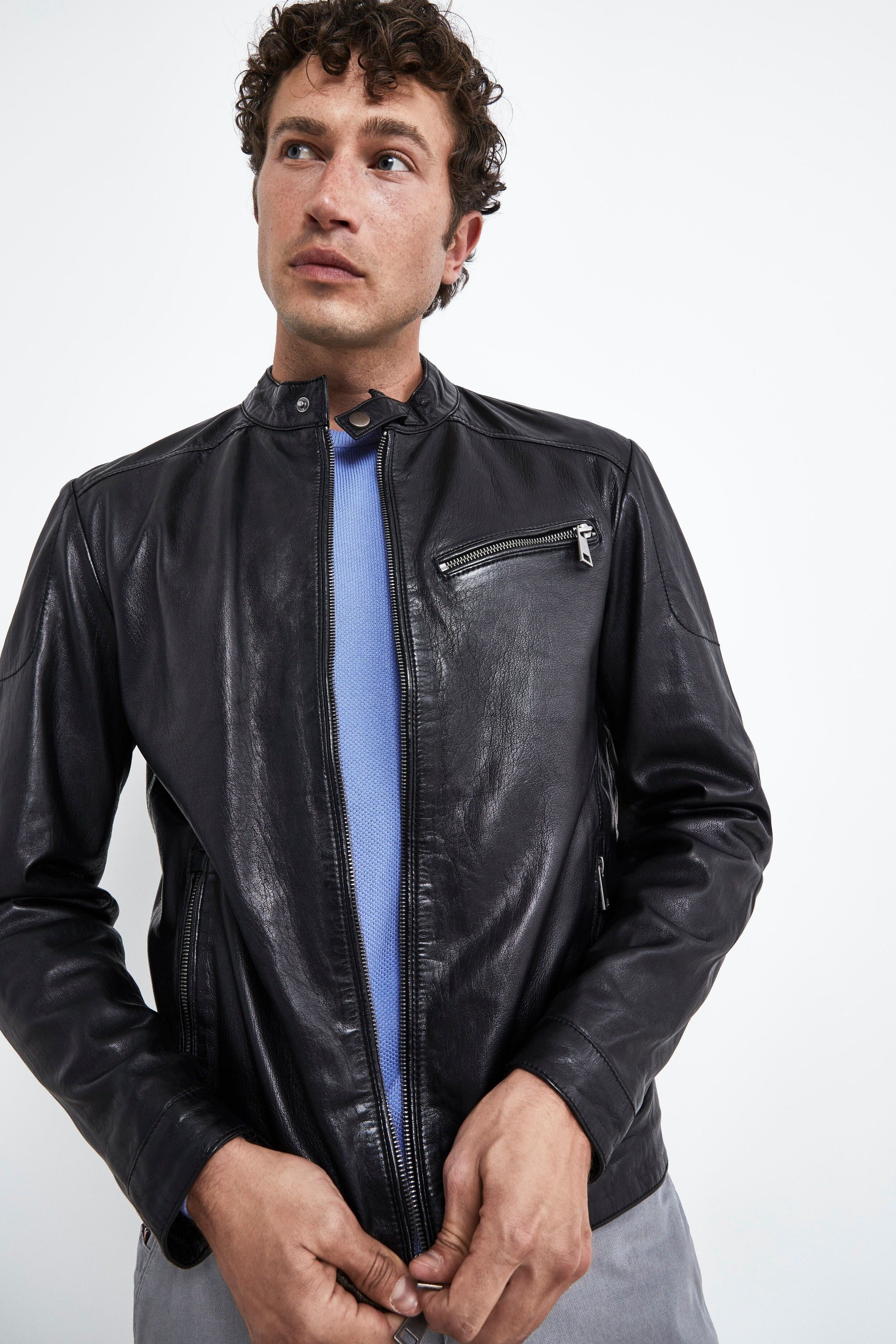 Leather jacket - BLACK