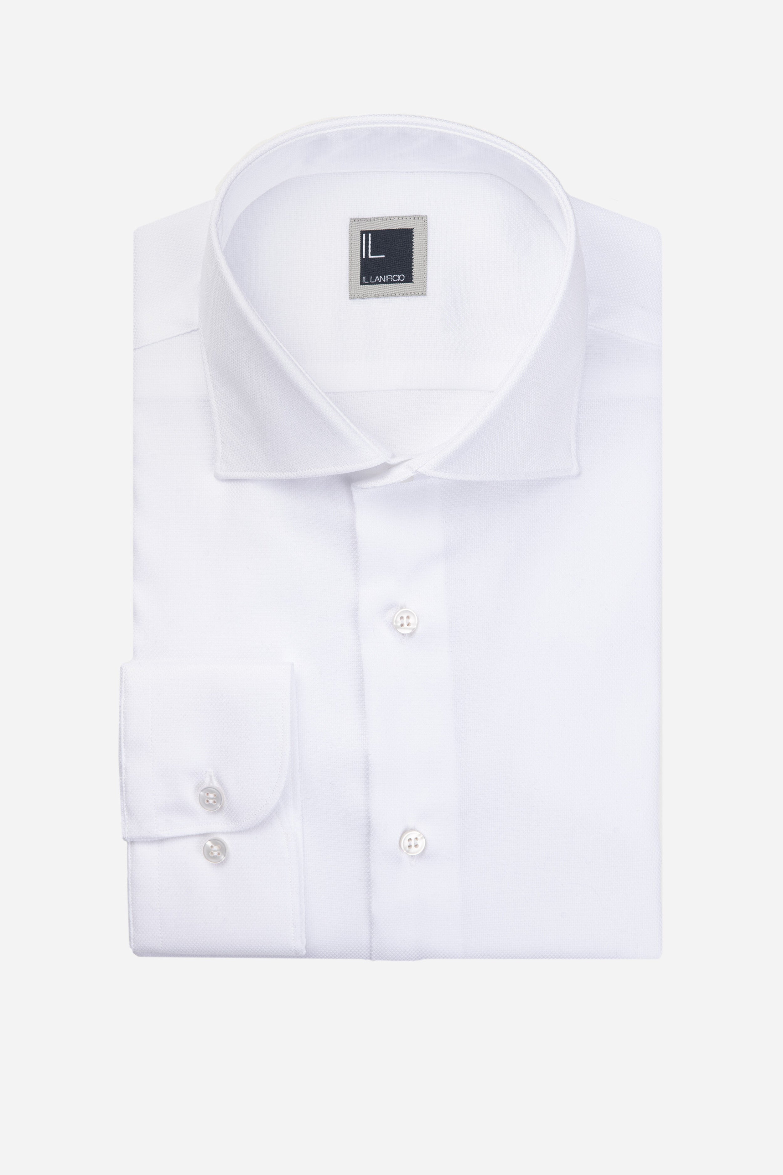 Chemise blanche en ratière - BLANC