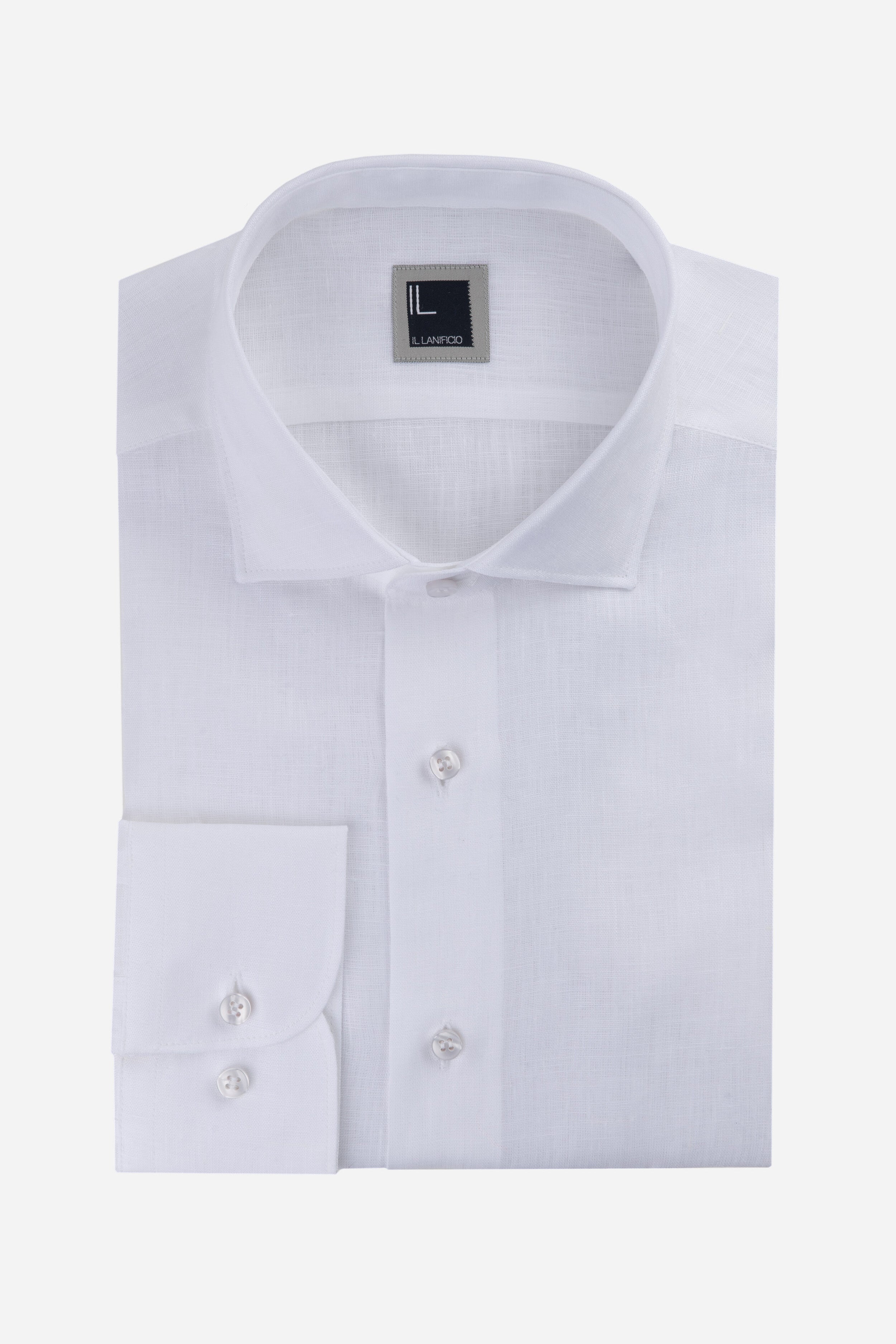 Chemise en lin pour homme - BLANC