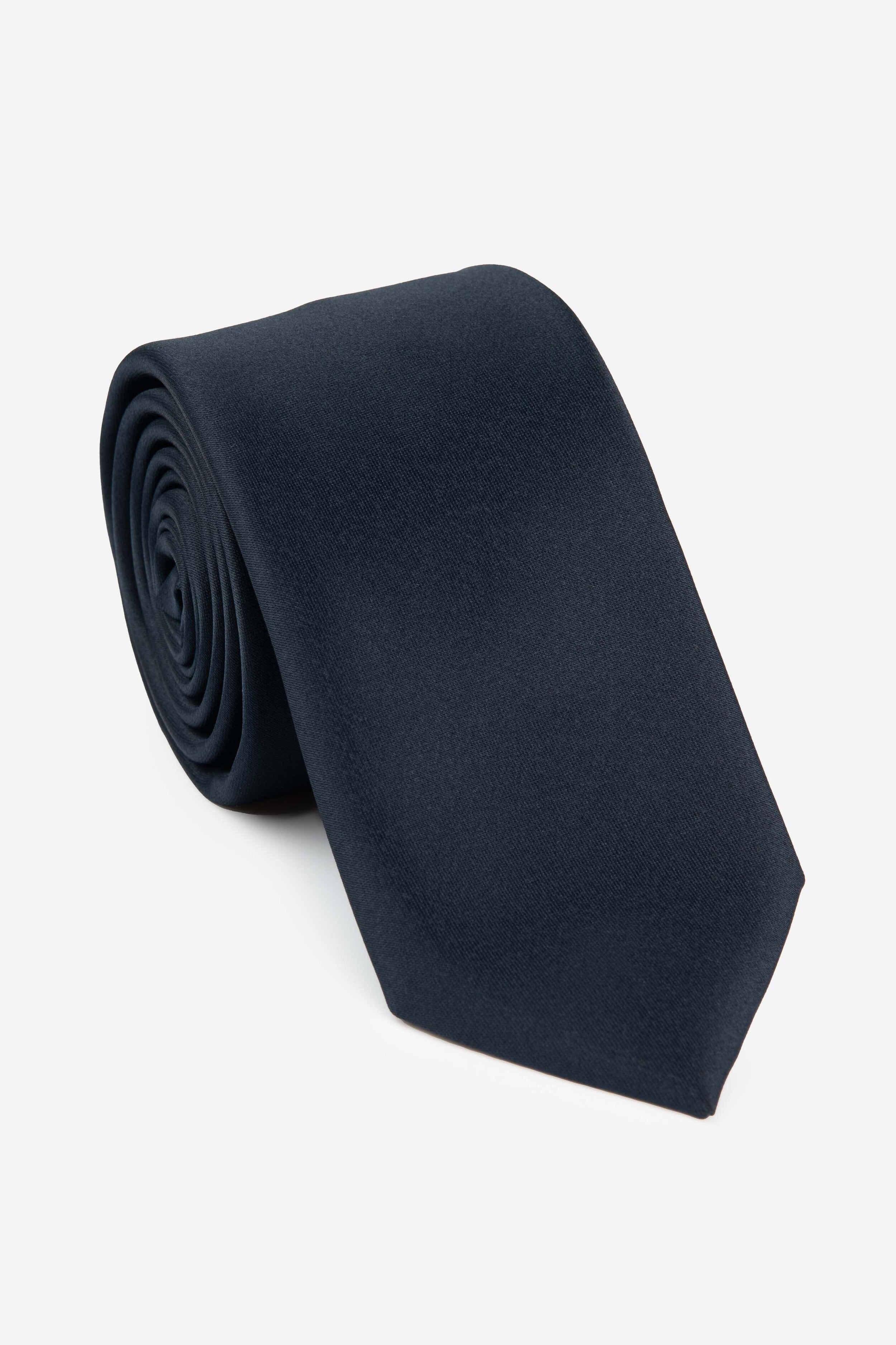 Blue silk satin tie - BLUE