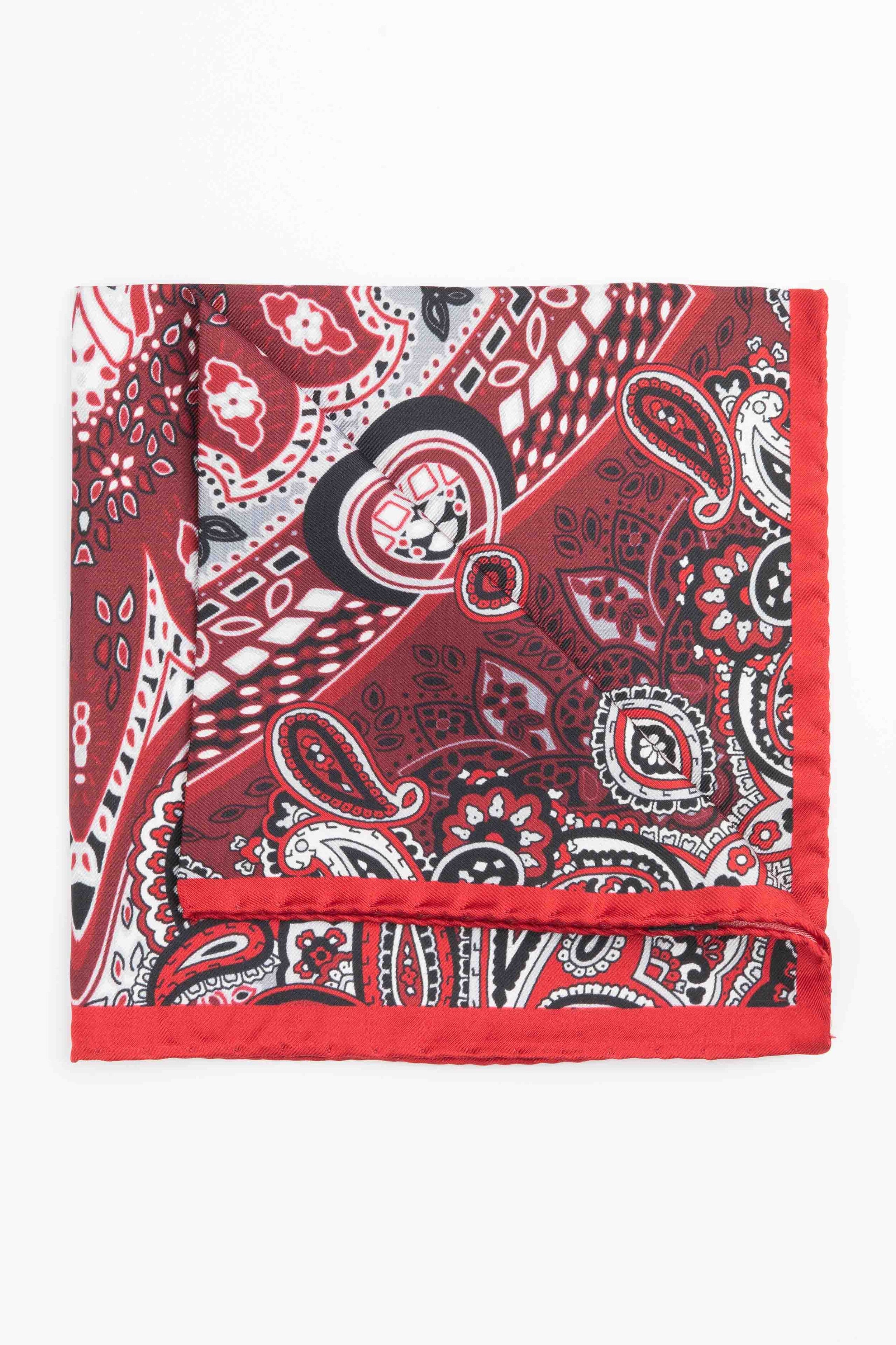 Paisley patterned clutch bag - Burgundy pattern