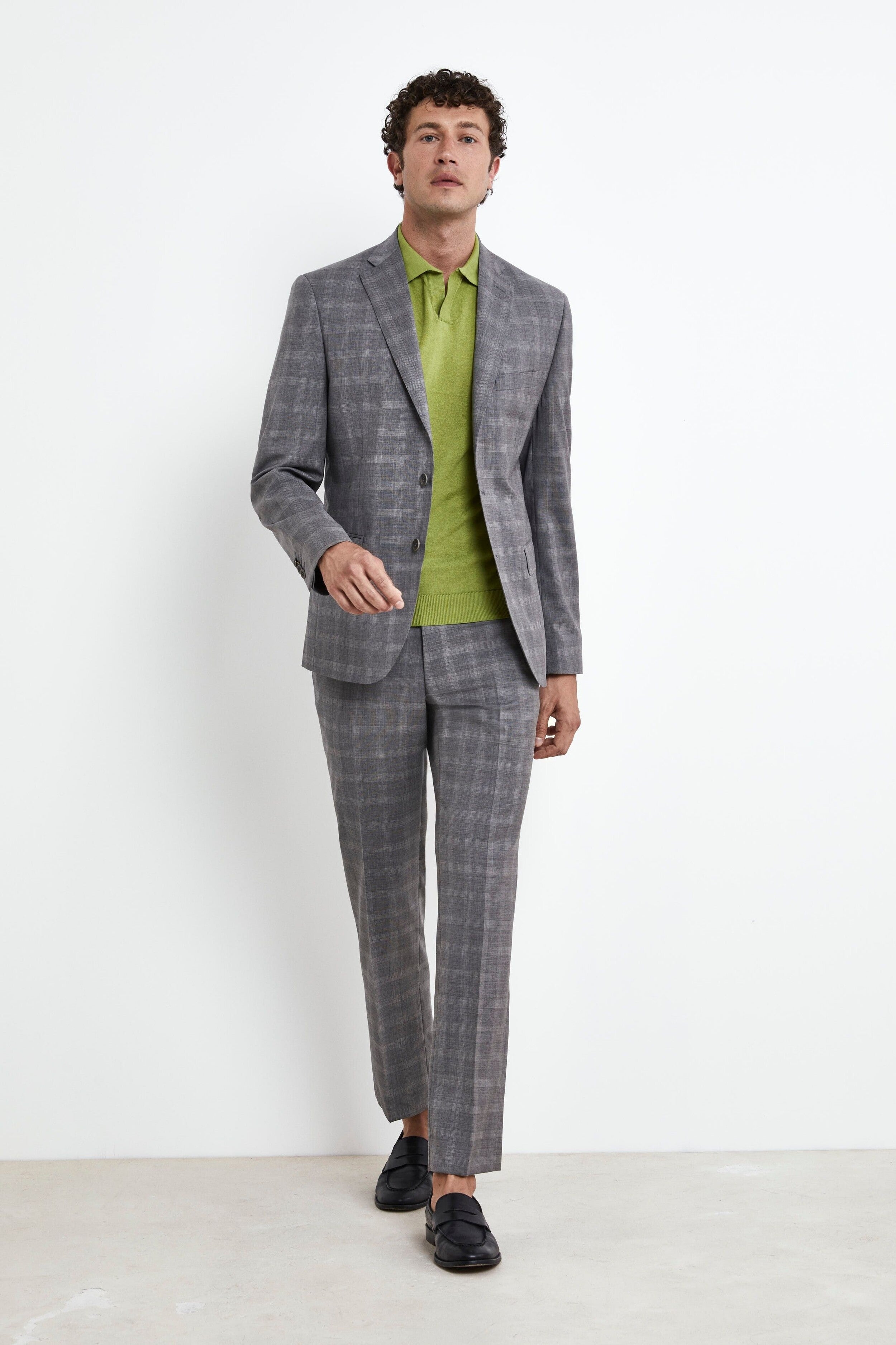 Grey Check Suit - GRAY WALES