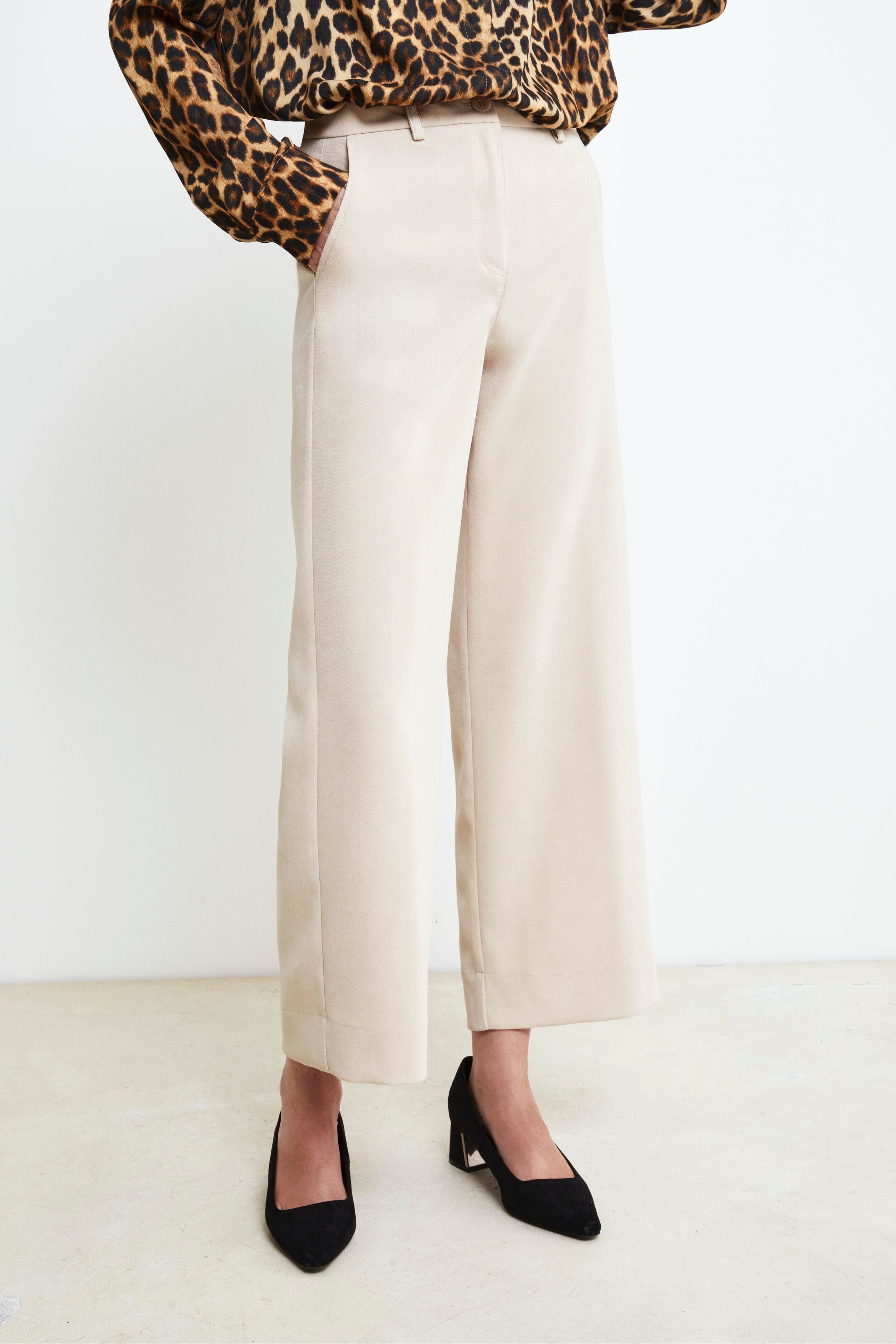 Pantalon Large Femme - Ivoire