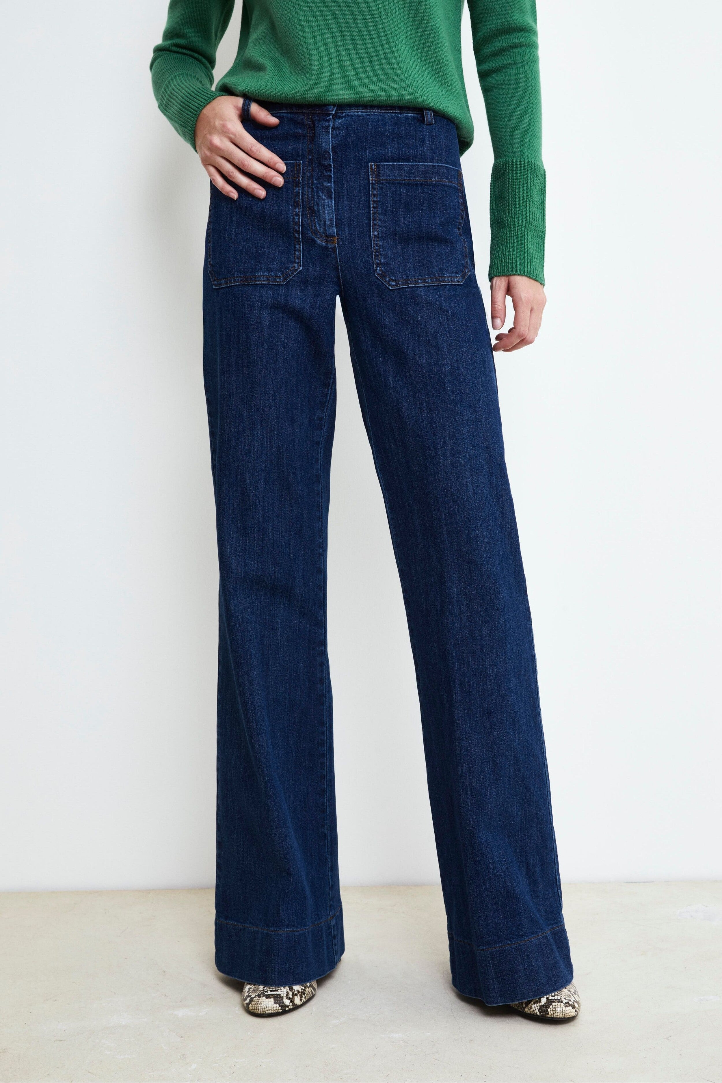 Palazzo Cotton Jeans - DENIM