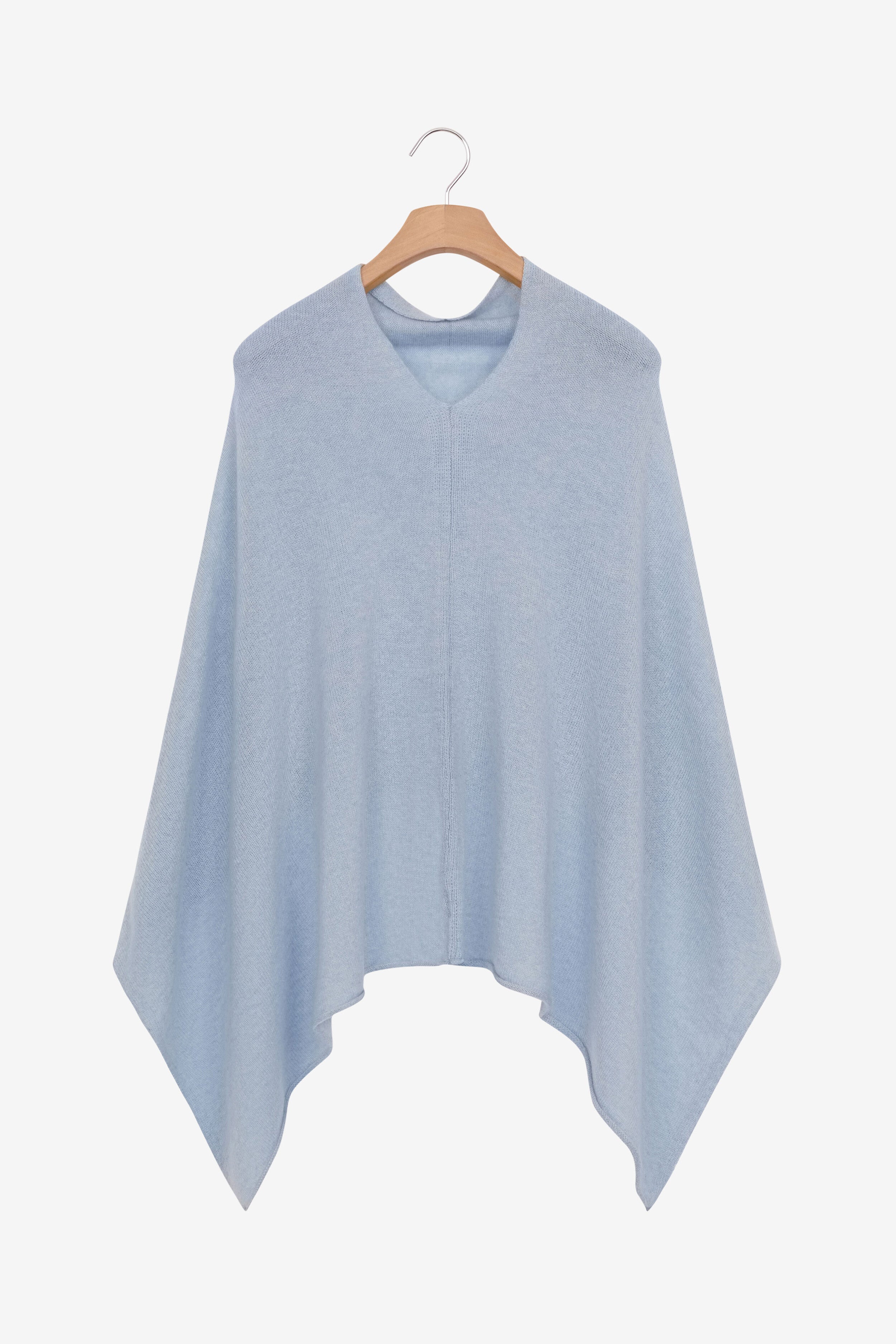 Cashmere cape - Light blue