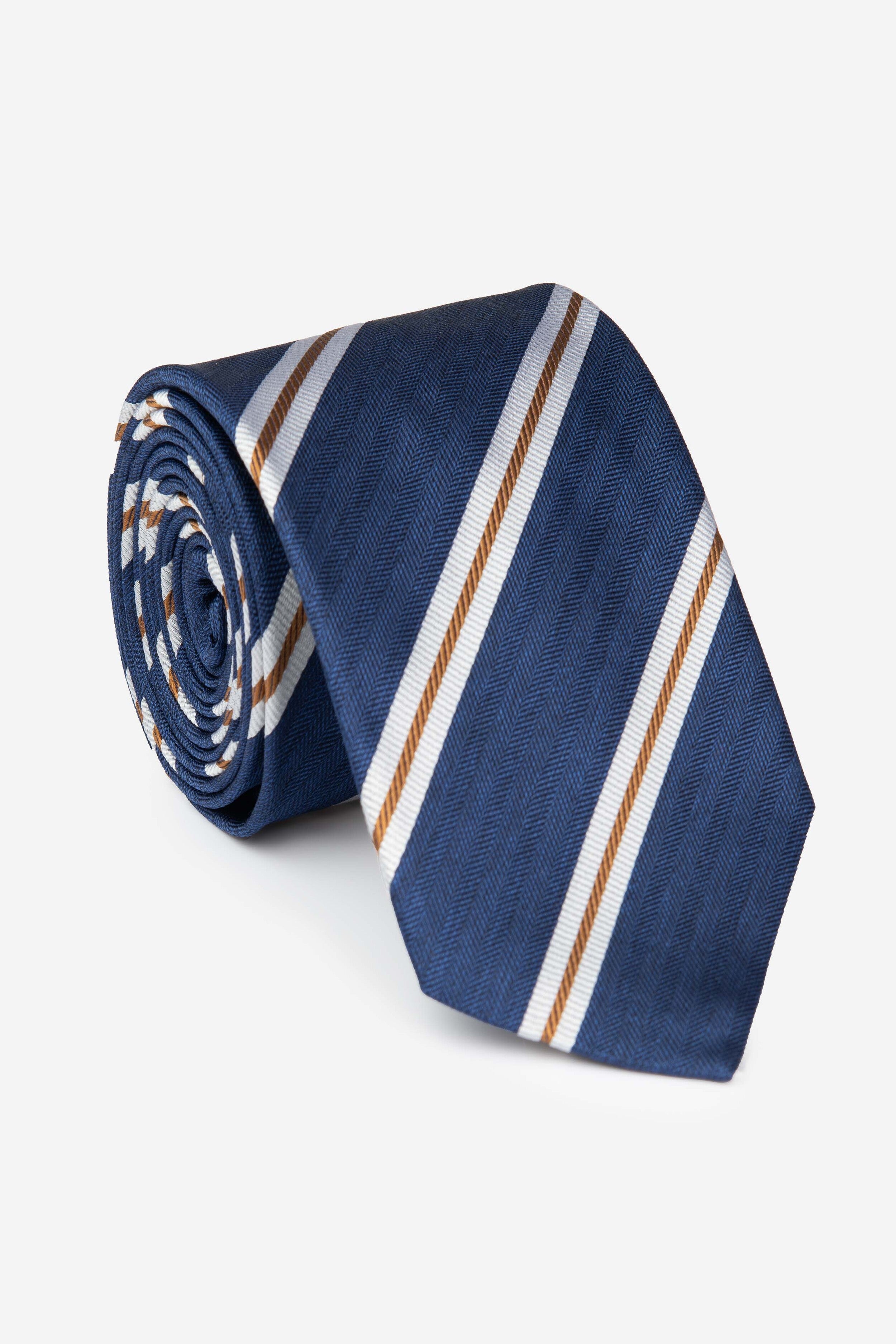 Men’s patterned tie - BLUE/WHITE/RED