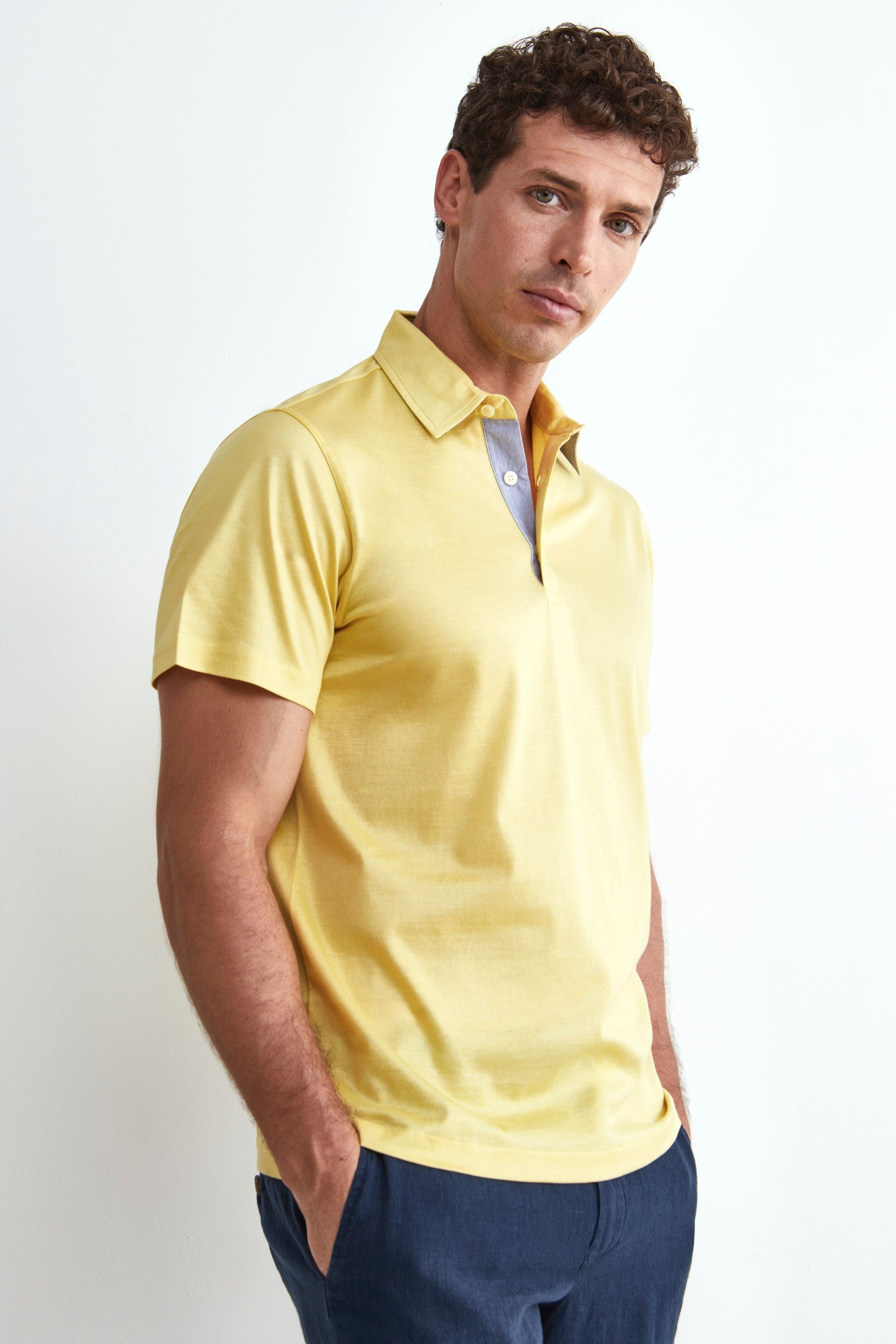 Jersey polo shirt - STRAW