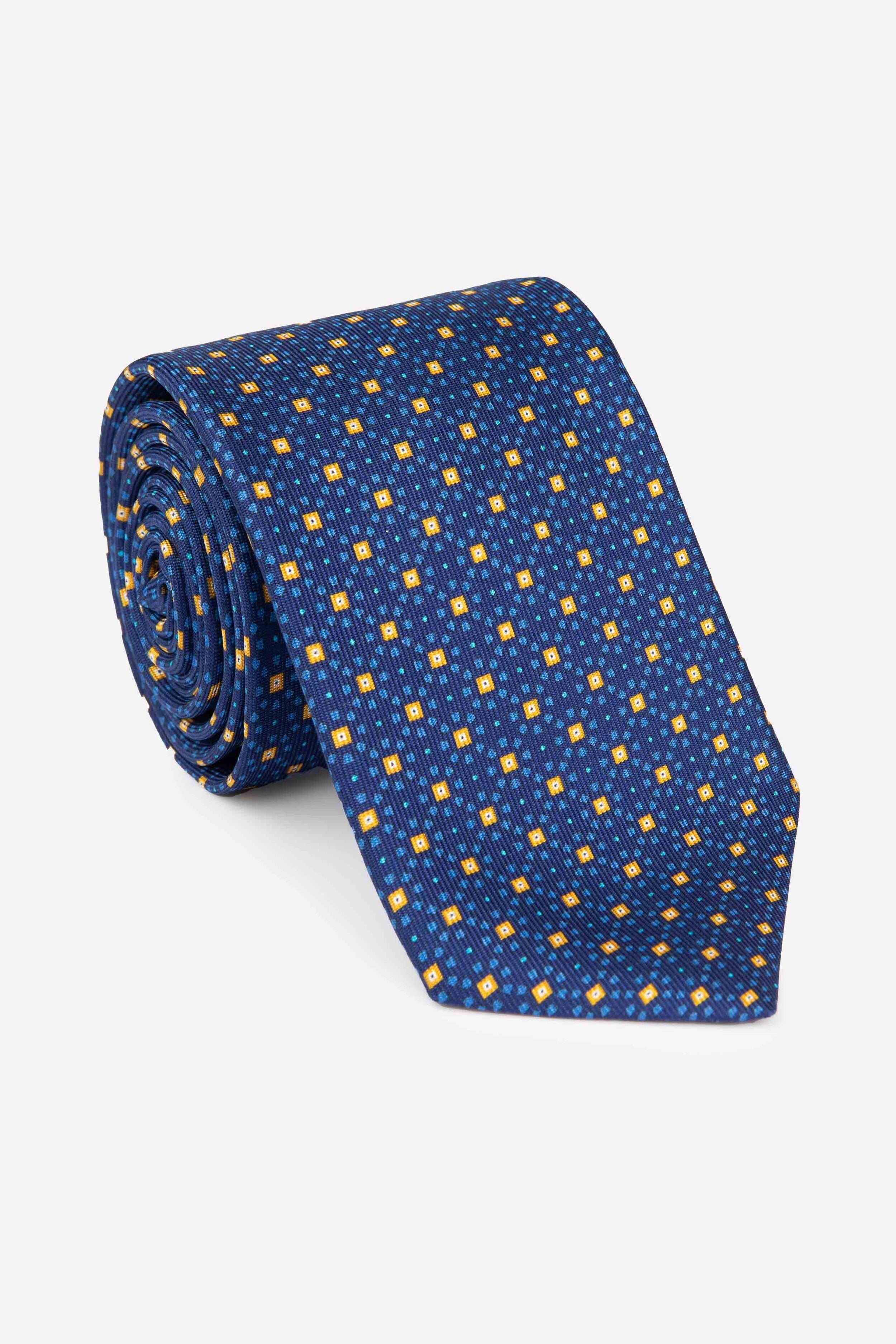 Blue micro patterned tie - Bluette pattern