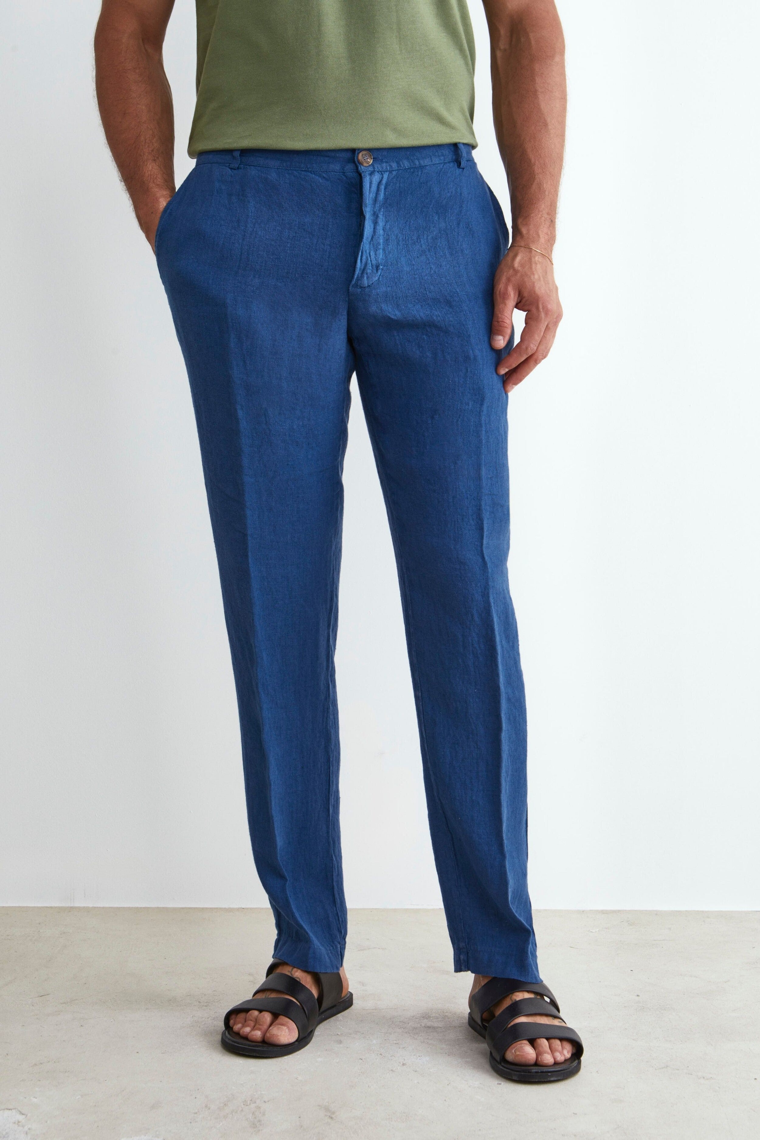 Pantalon en lin - Bleu clair