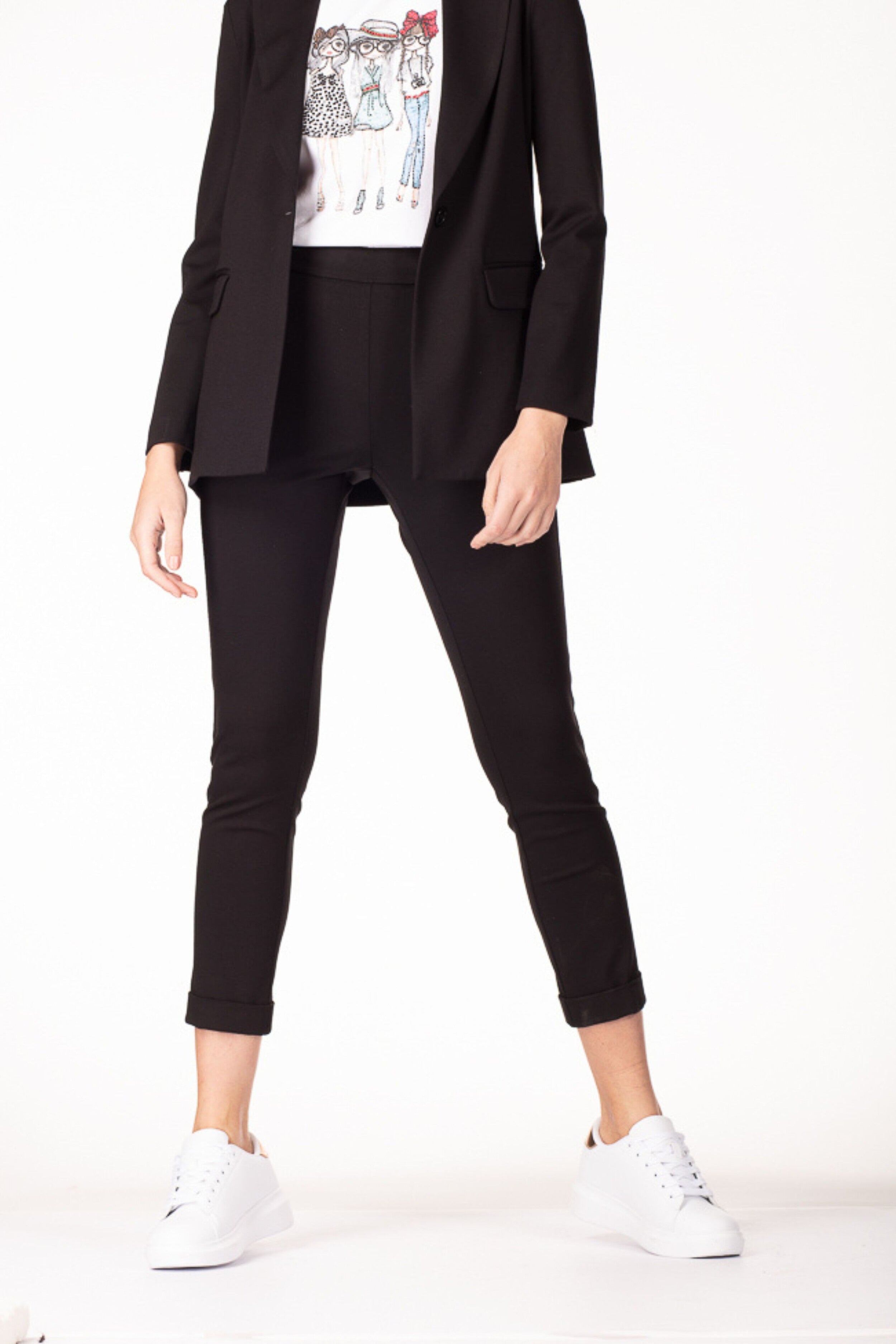 Pantalon en jersey stretch - NOIR 