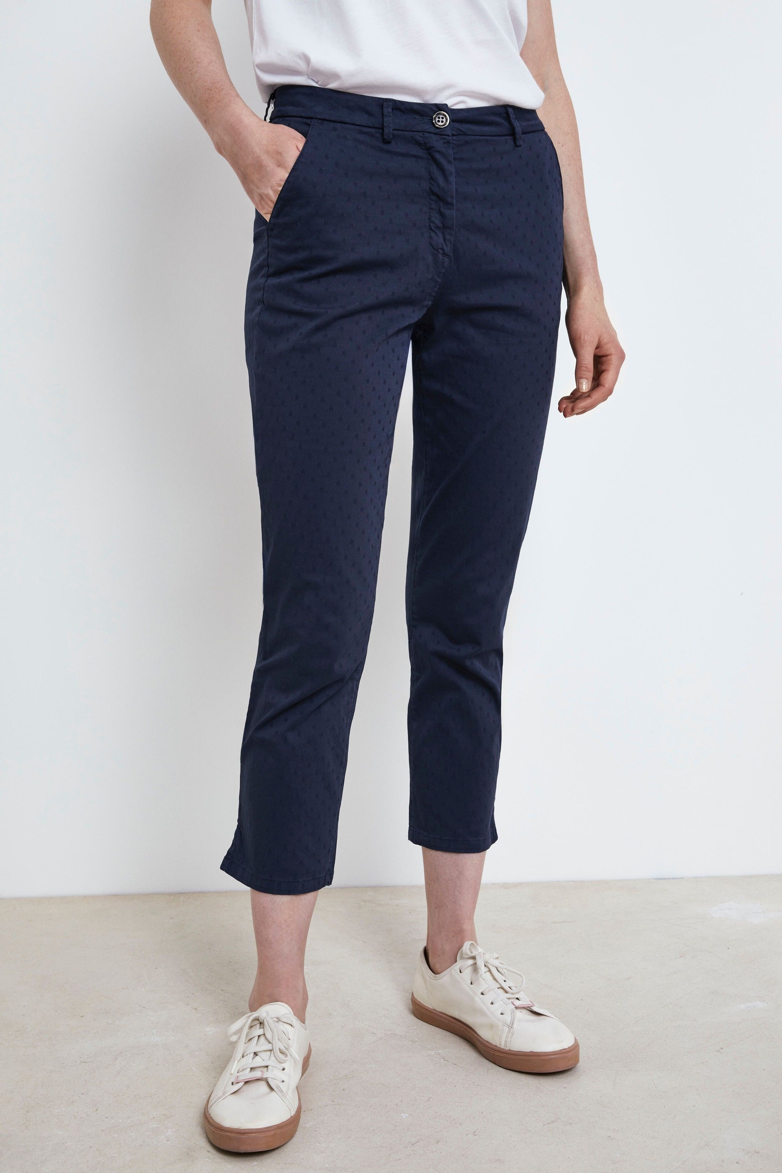 Pantalon chino en microfantasy - BLEU