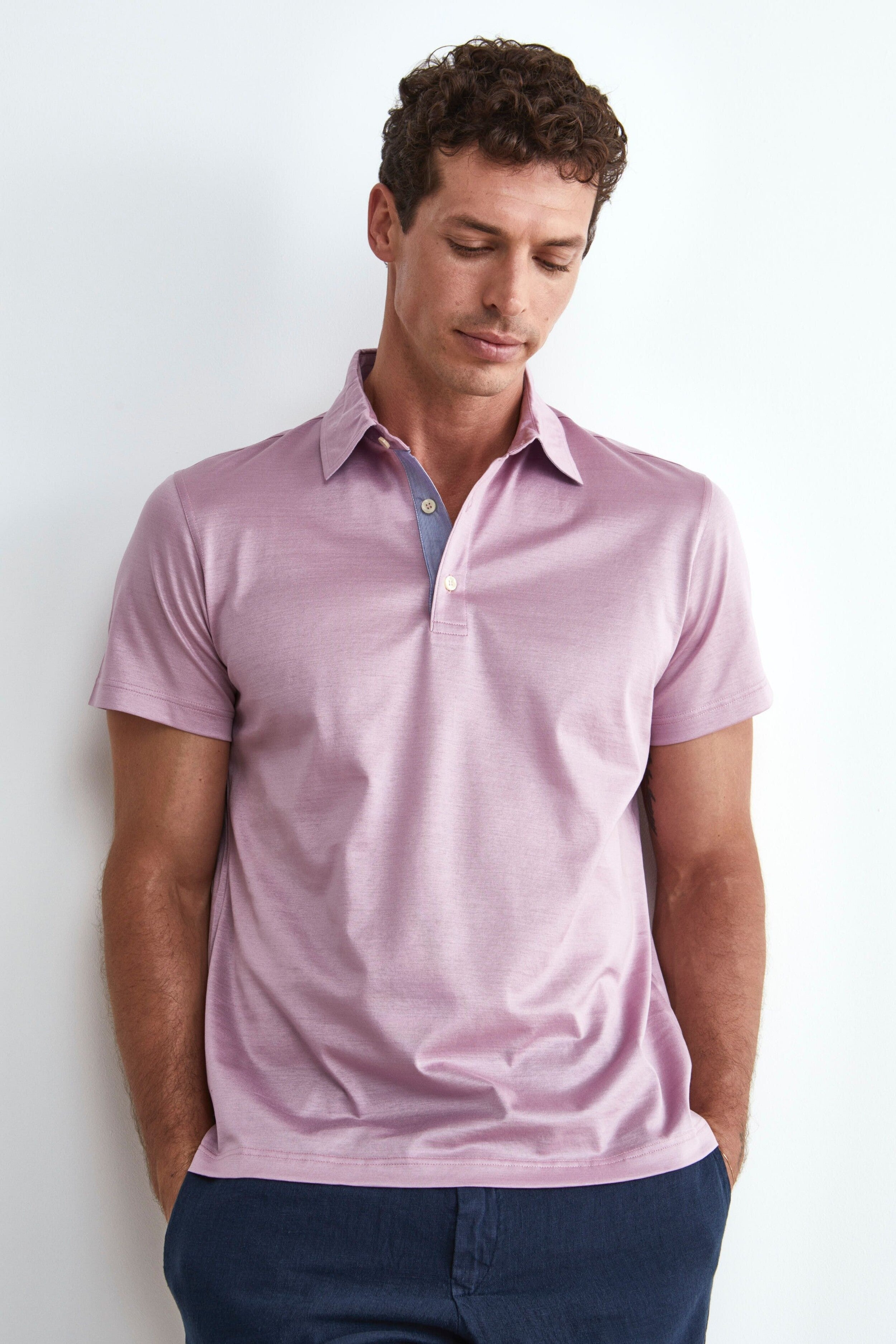 Jersey polo shirt - Wisteria purple