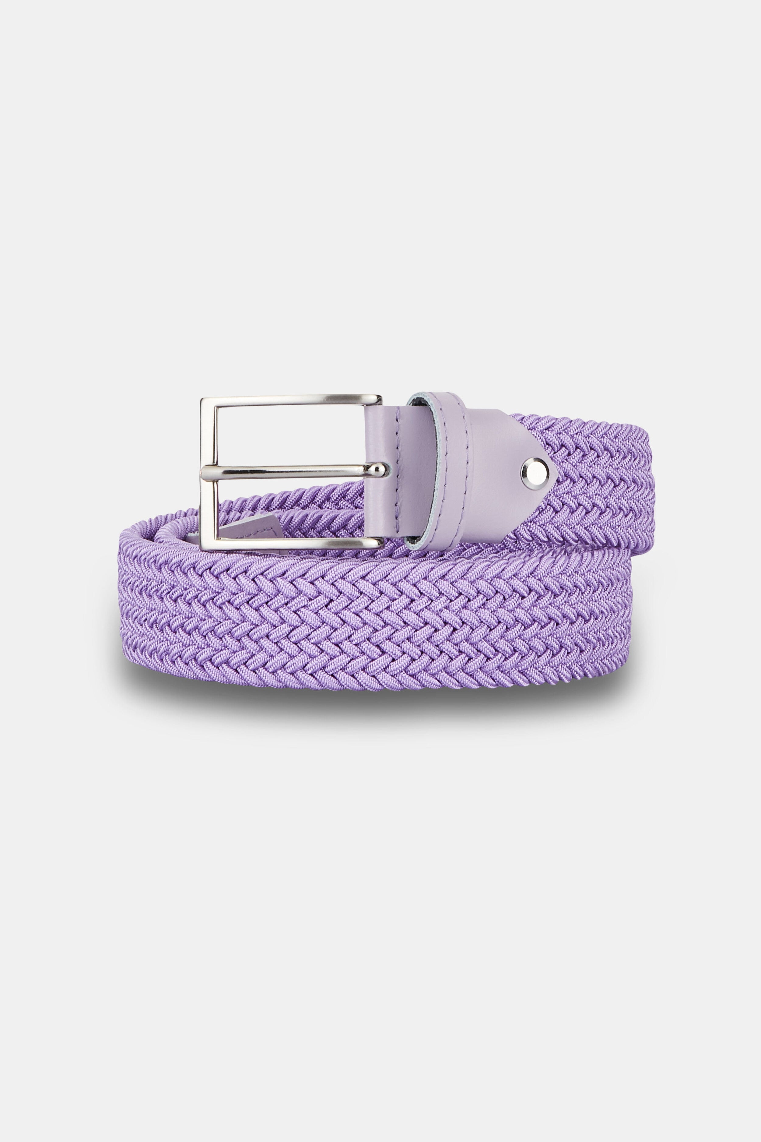 Ceinture élastique tressée - Lilas