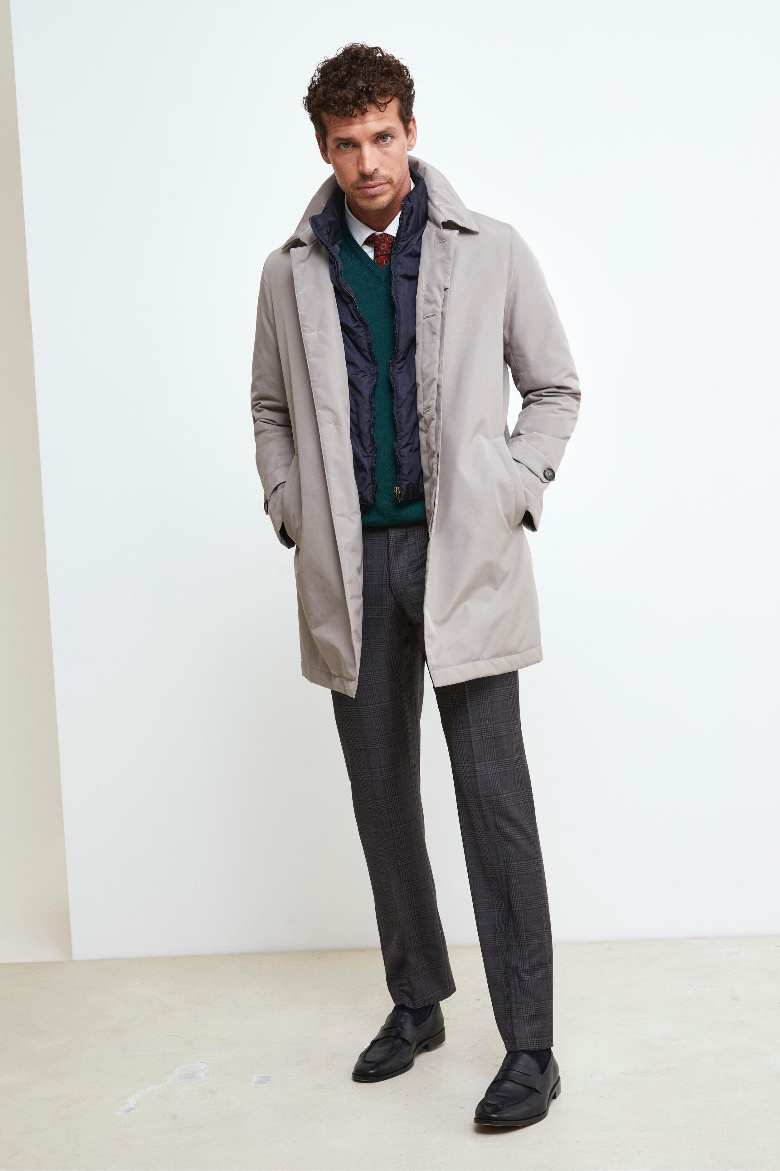 Raincoat with vest - gray