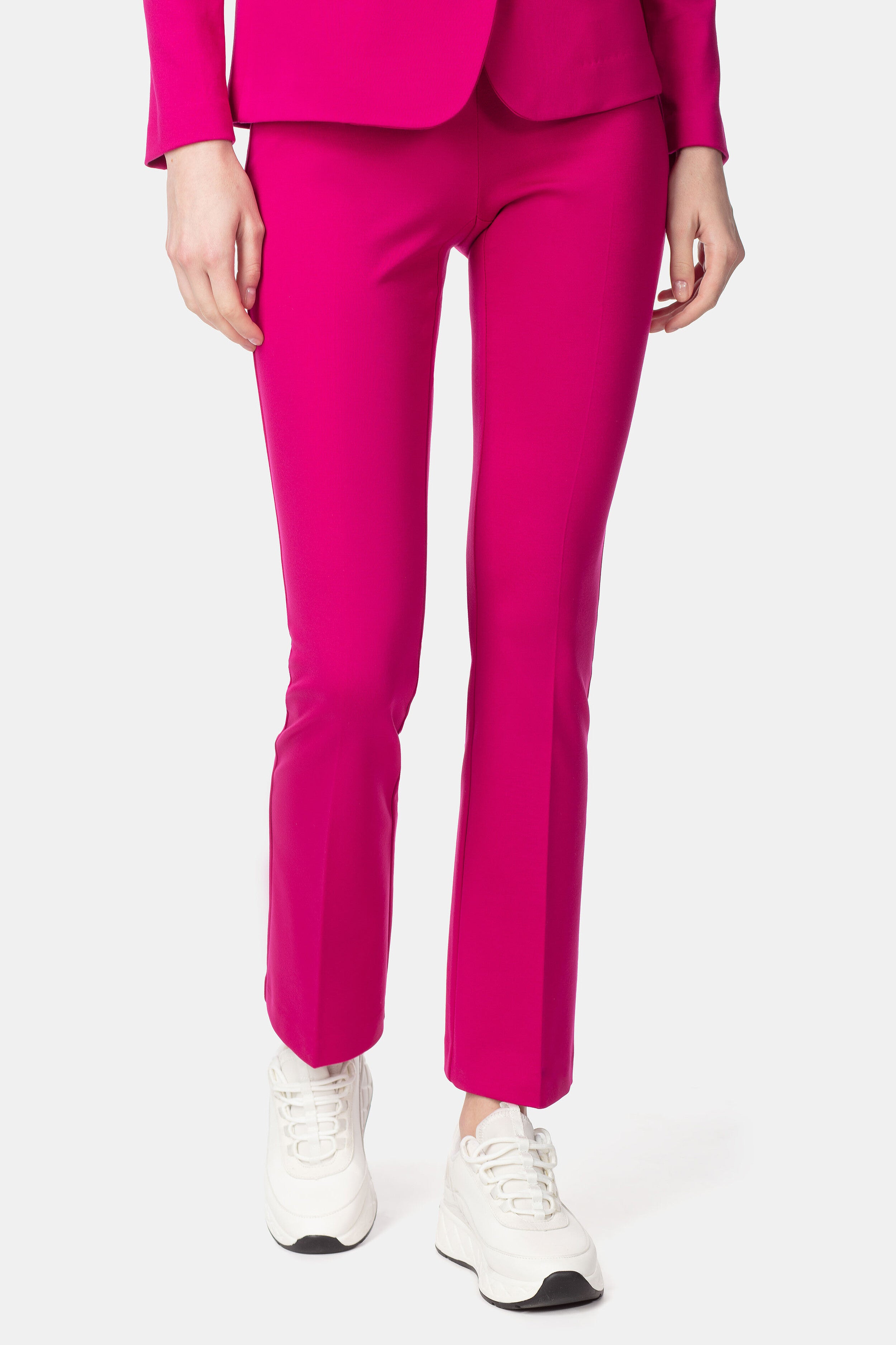 Pantalon palazzo en jersey - Fuchsia