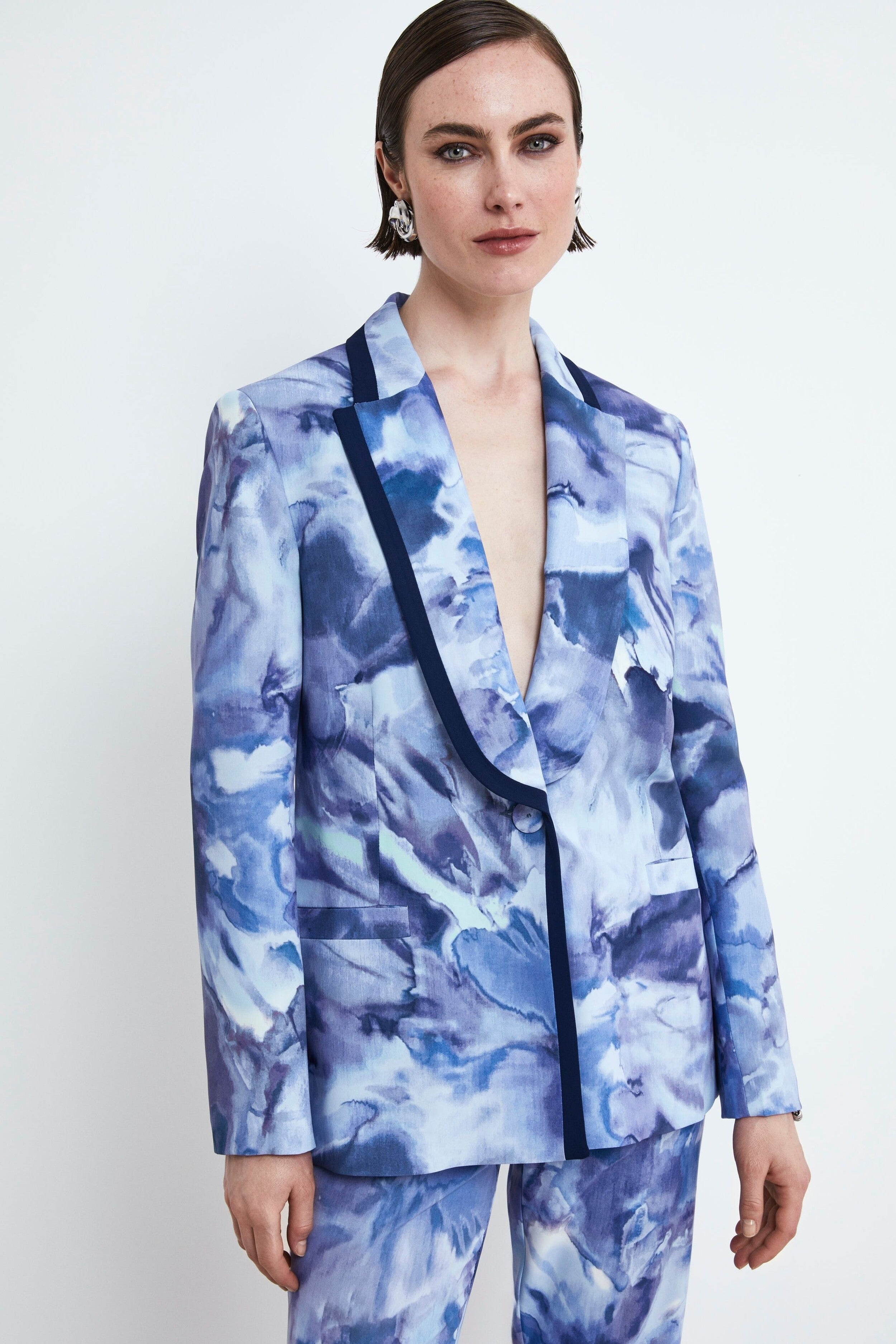 Veste fantaisie - Motif bleu