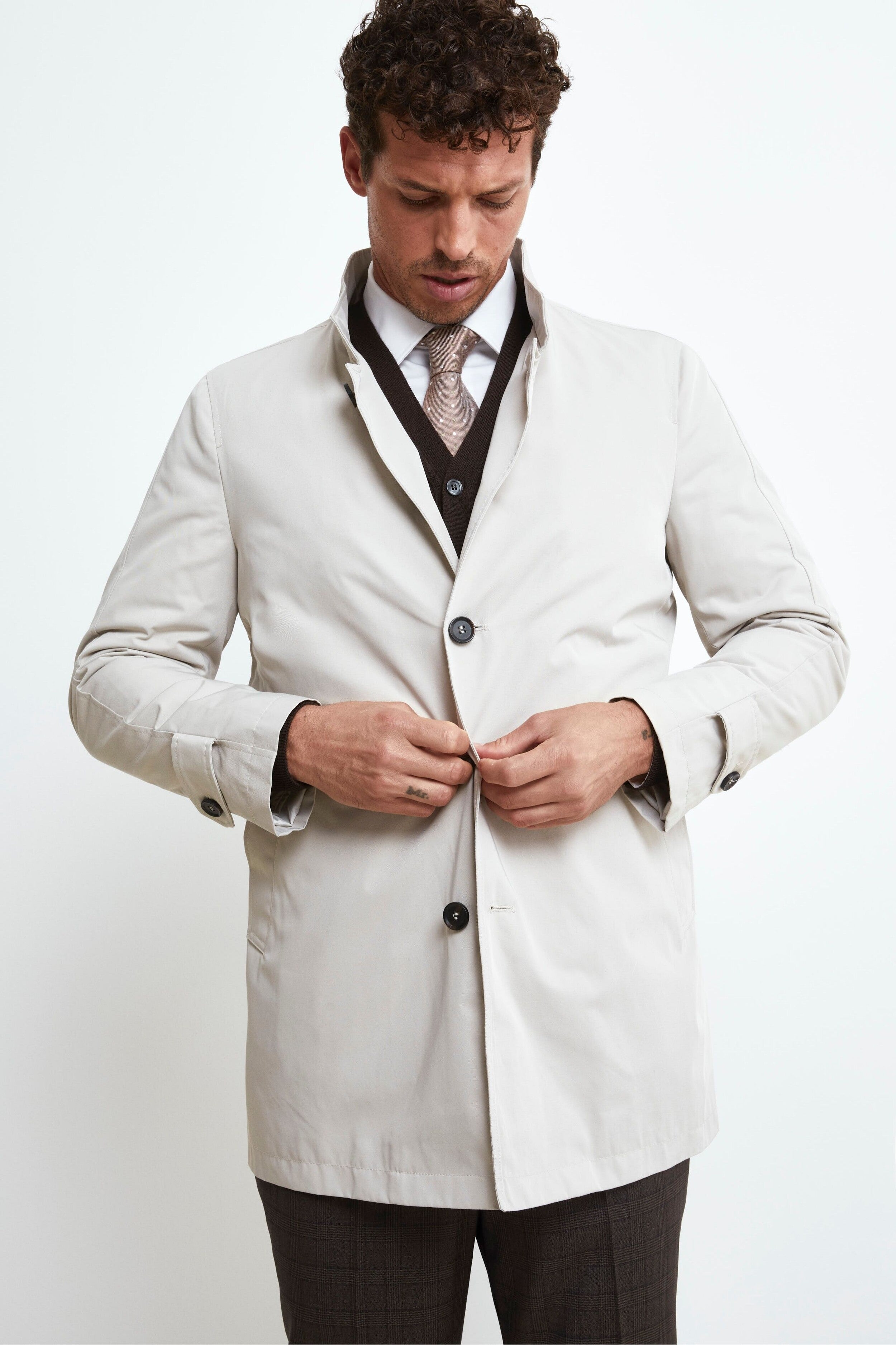 Raincoat with vest - Light grey