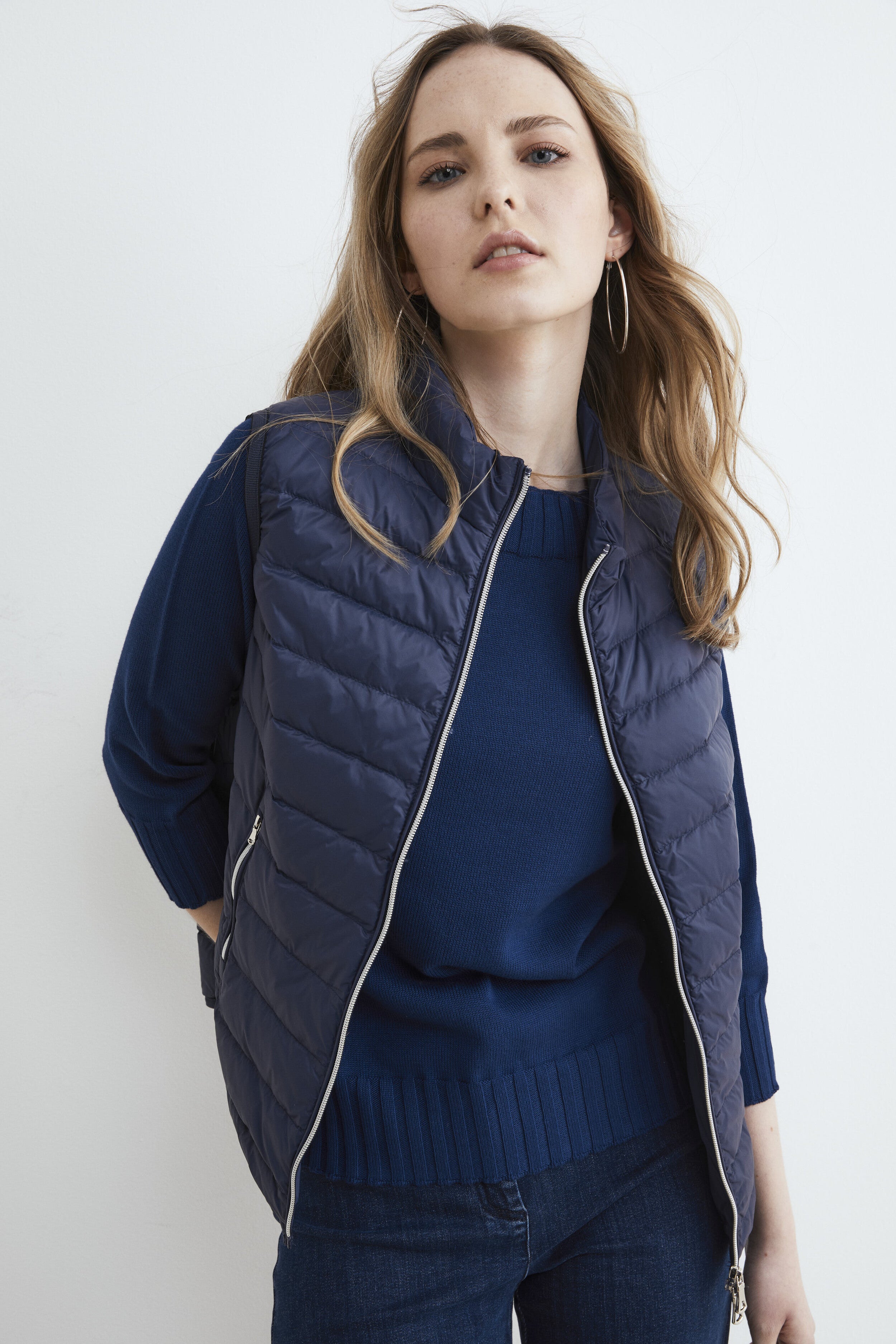 Women’s down vest - Navy blue