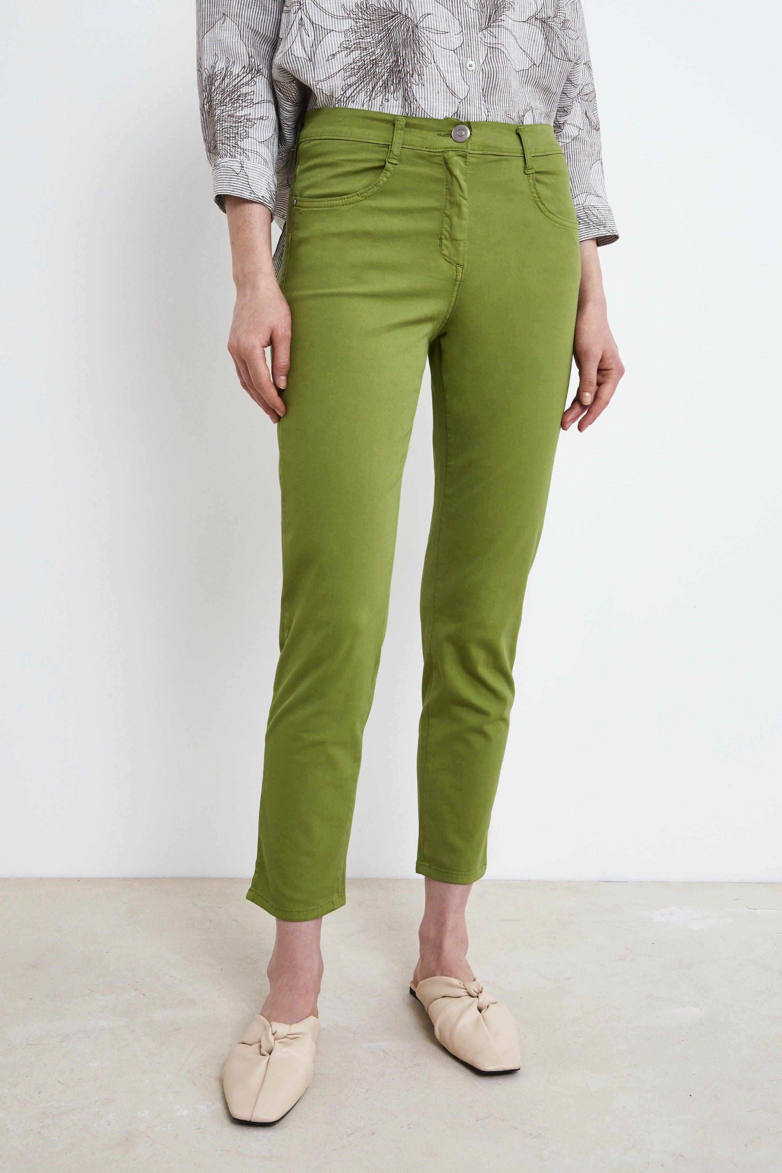 Pantalon slim à cinq poches - ACIDE VERT