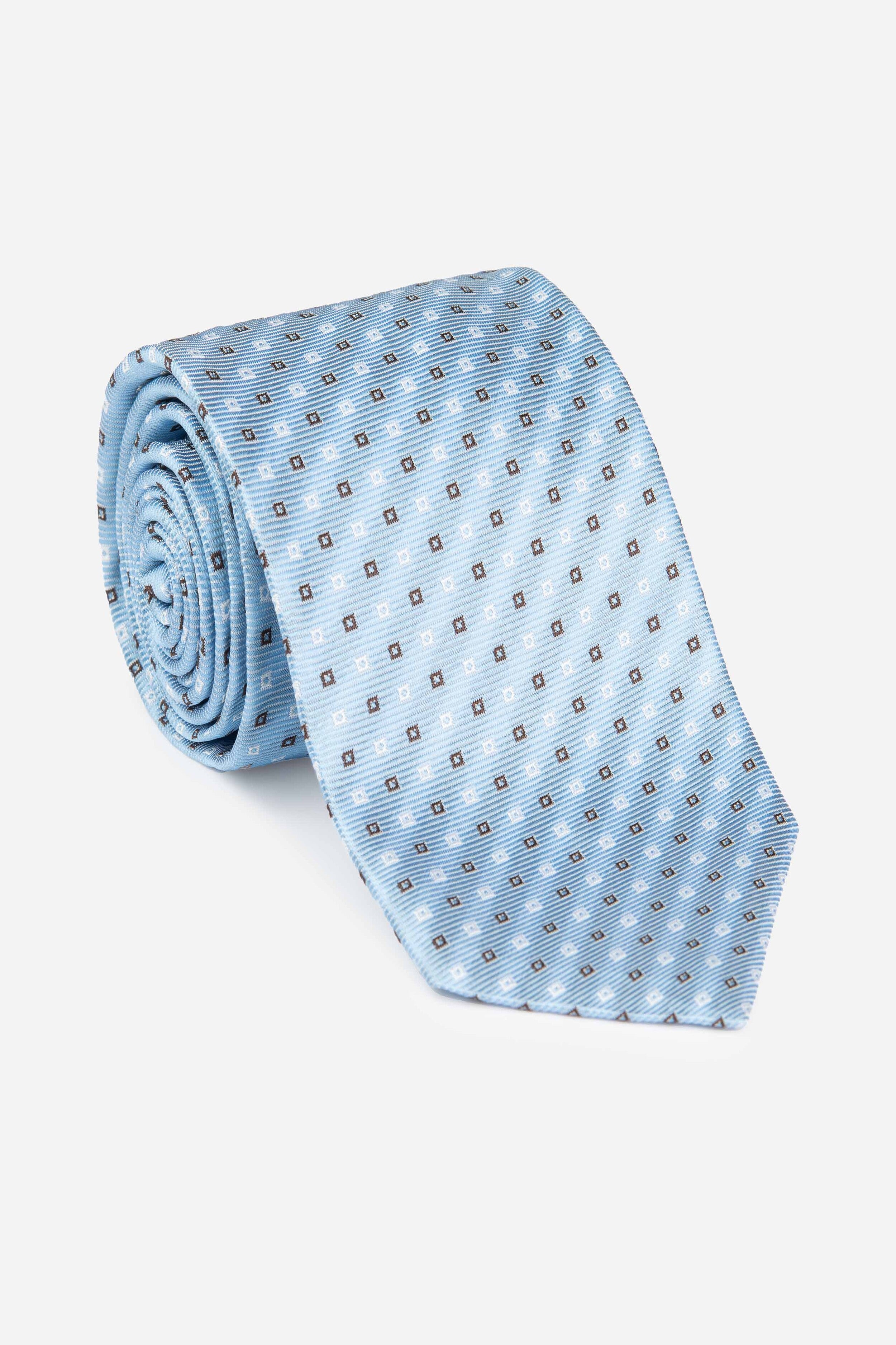 Light blue micro patterned tie - LIGHT BLUE MICROEFFECT