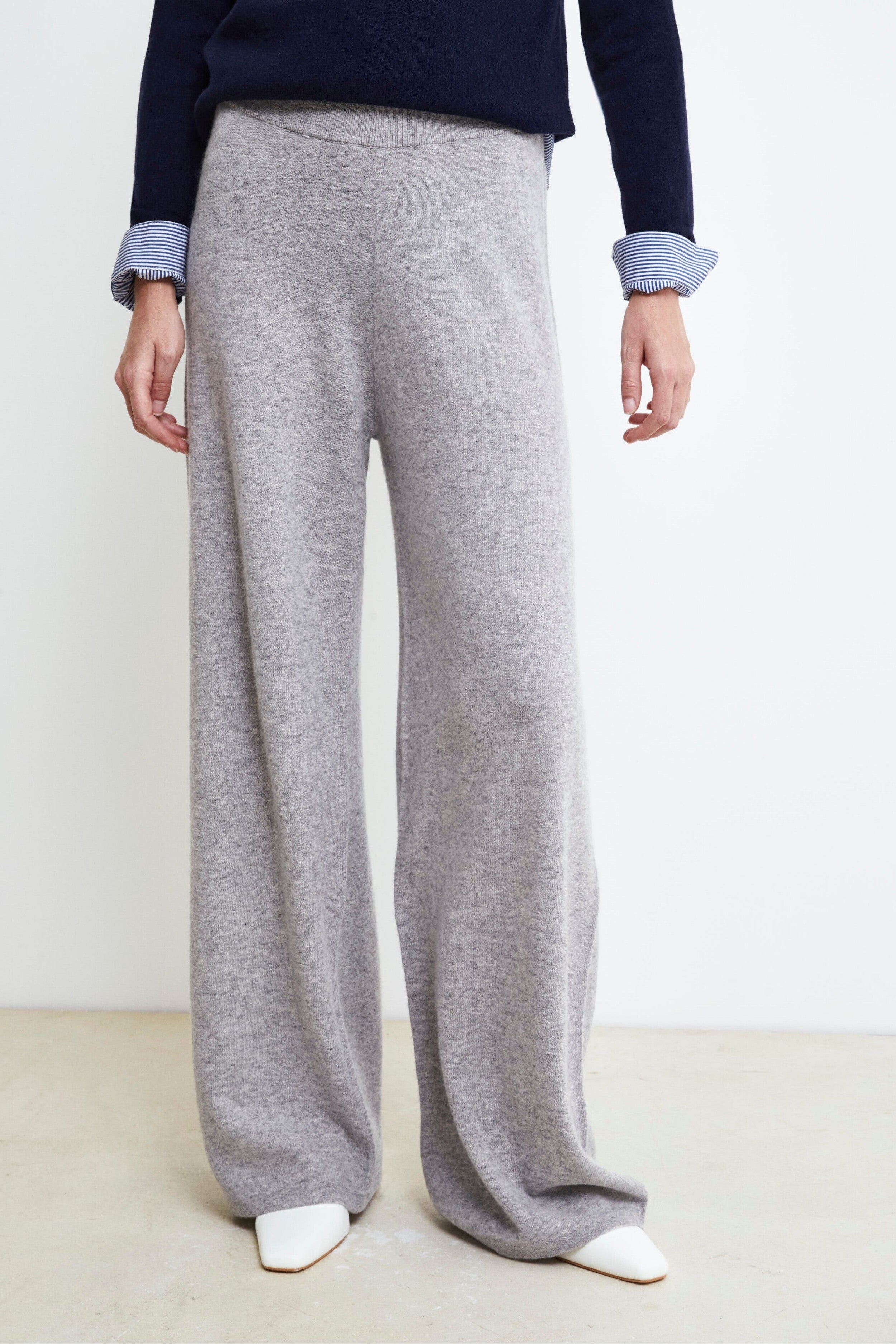 Wool and cashmere trousers - Ash grey