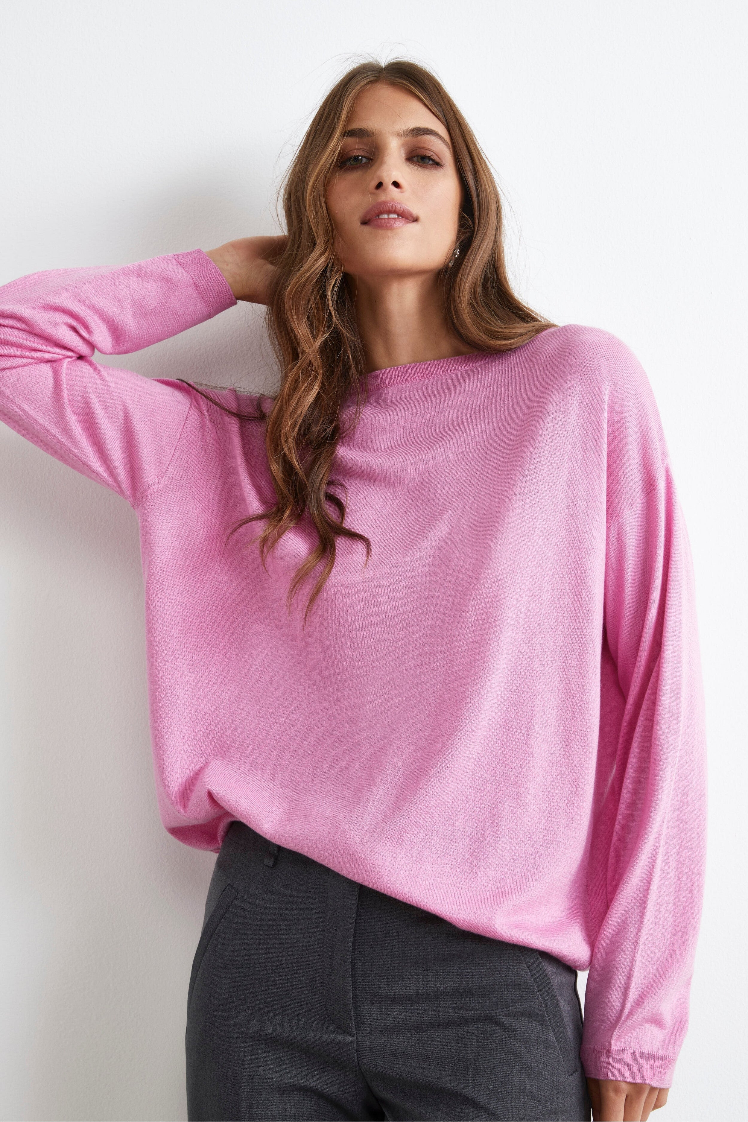 Extrafine Pullover in Silk and Cashmere - ROSA