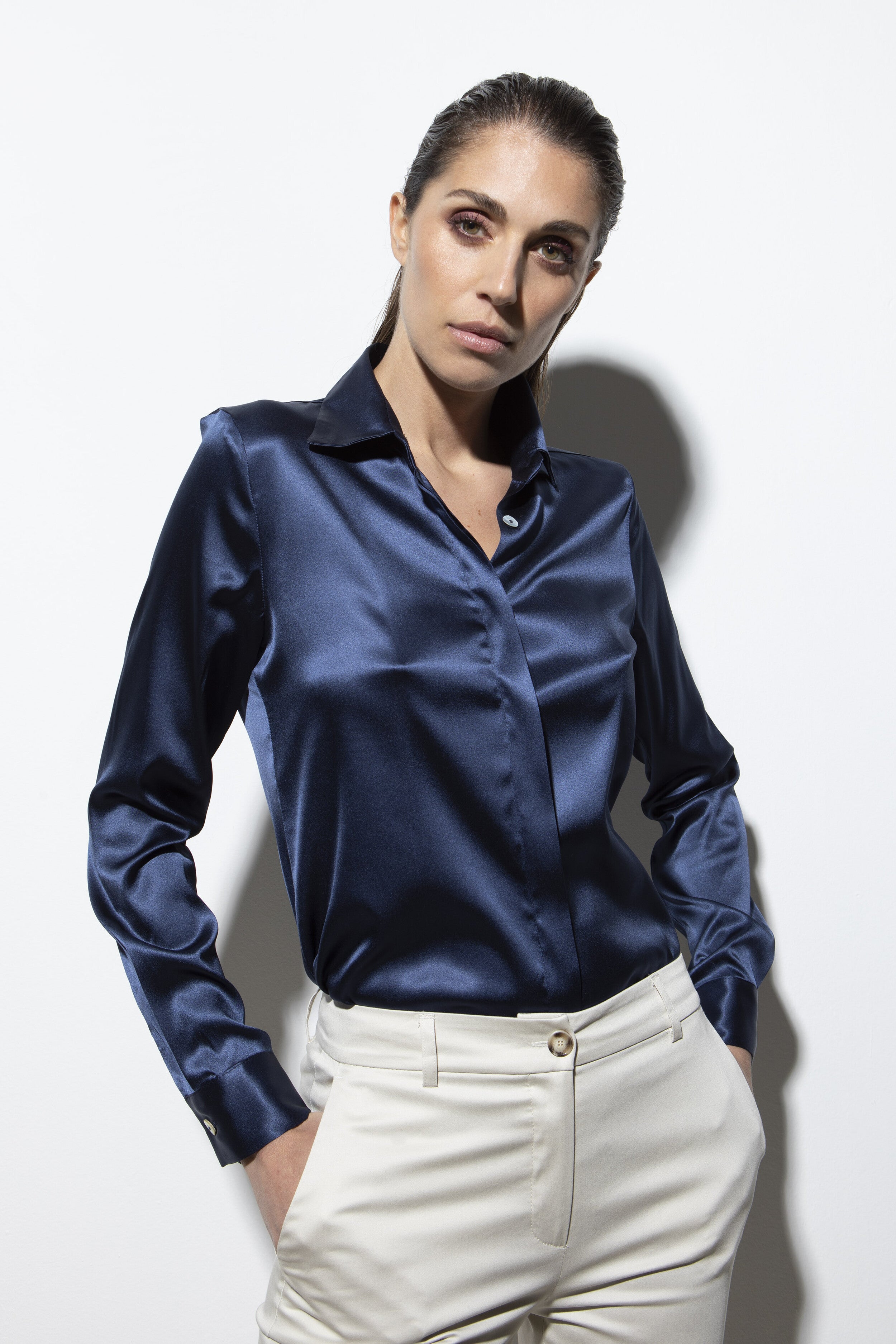 Silk shirt - BLUE