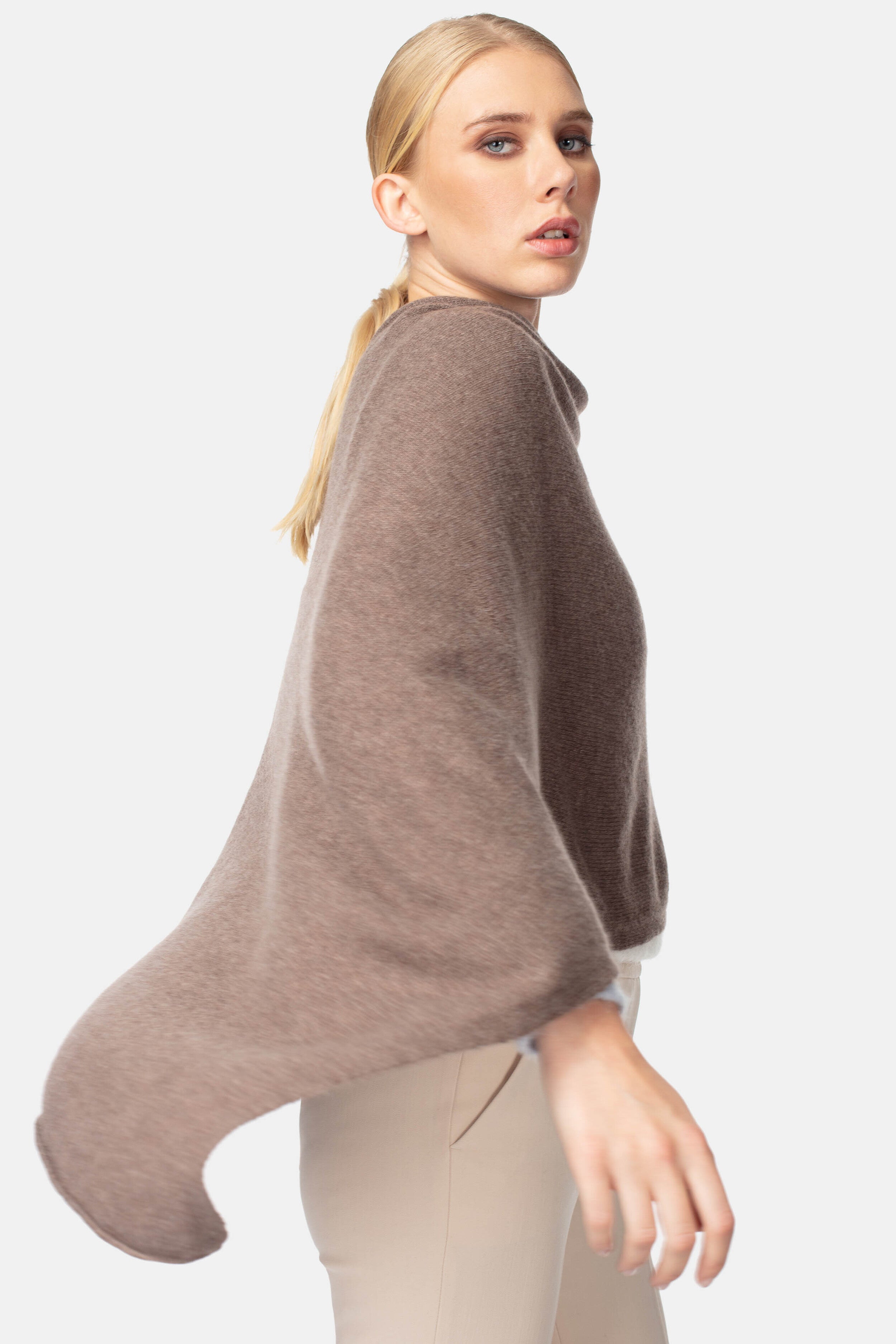 Cashmere cape - WOOD