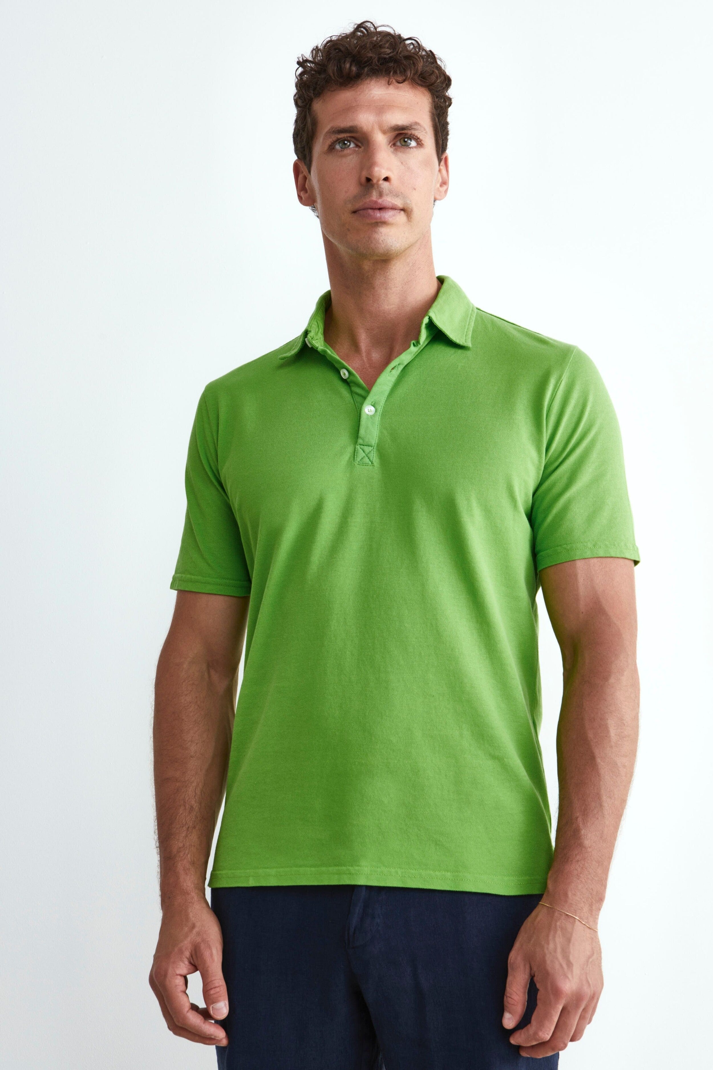 Slim Cotton Polo Shirt - APPLE