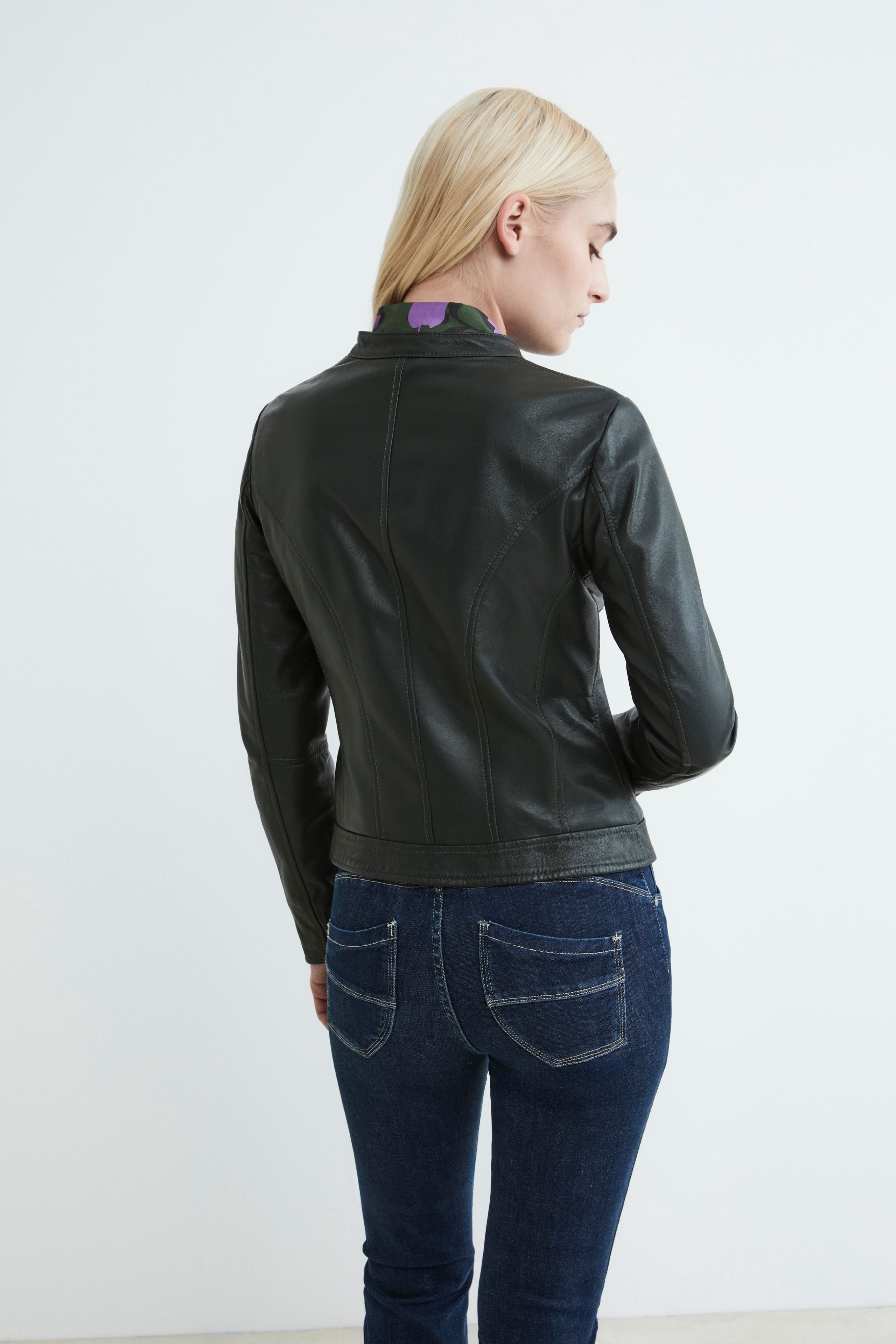 Leather jacket - GREEN