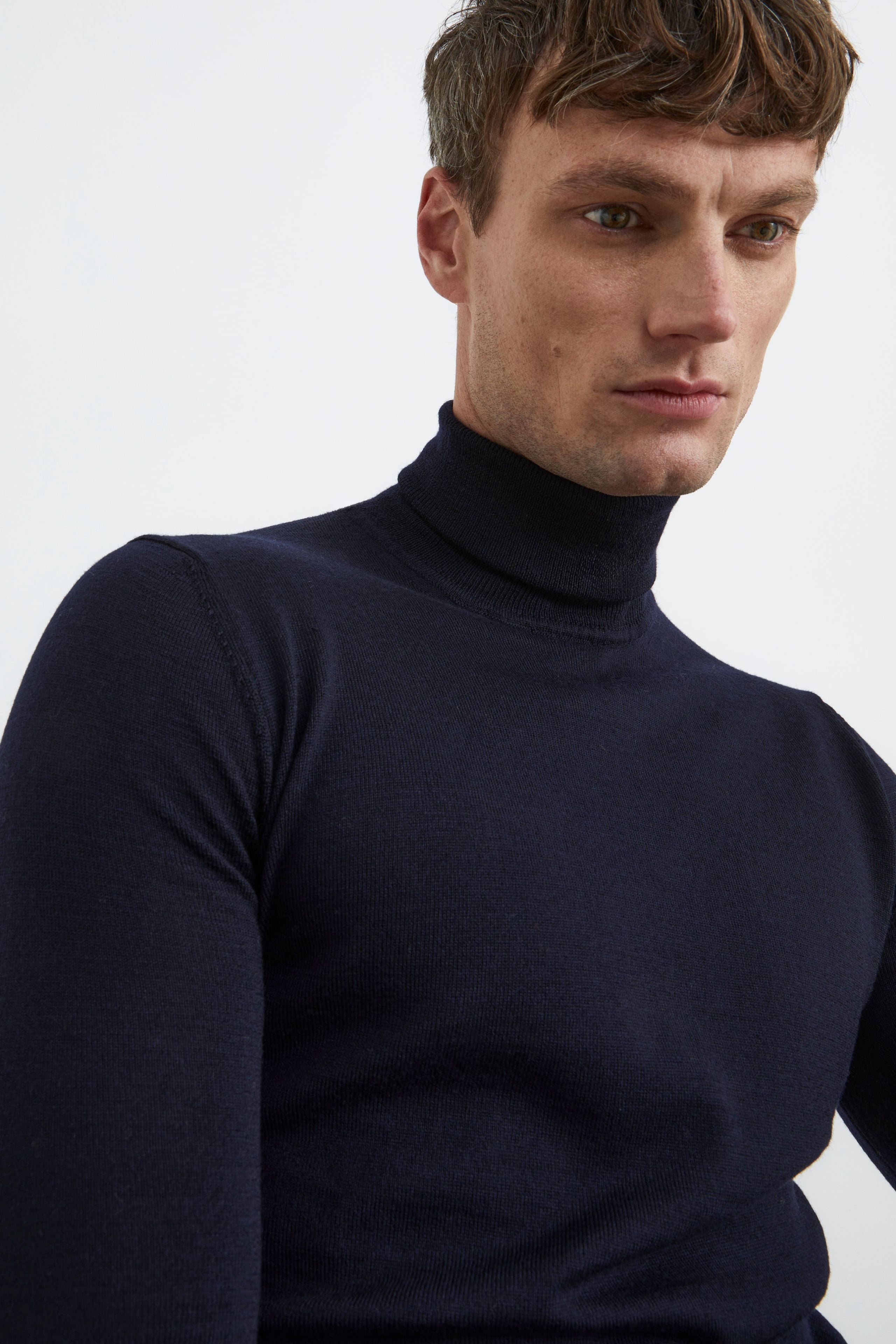 Wool turtleneck sweater - BLUE