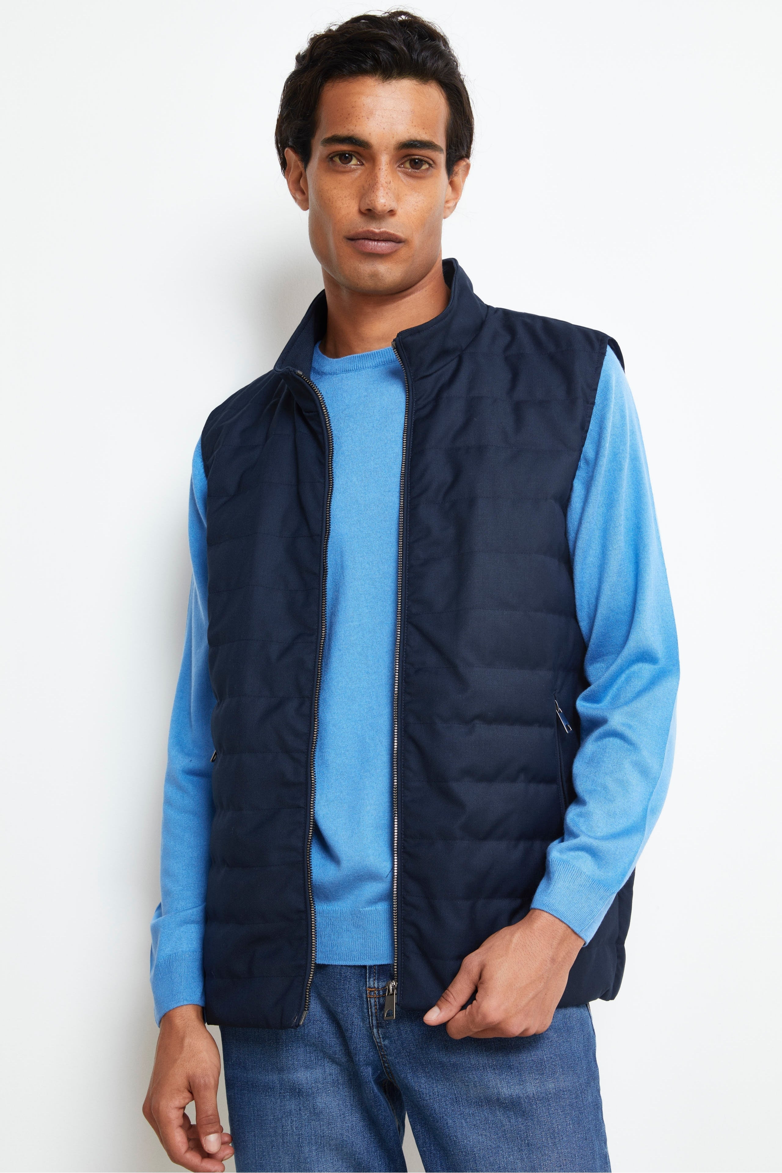 Down Padded Gilet - BLUE