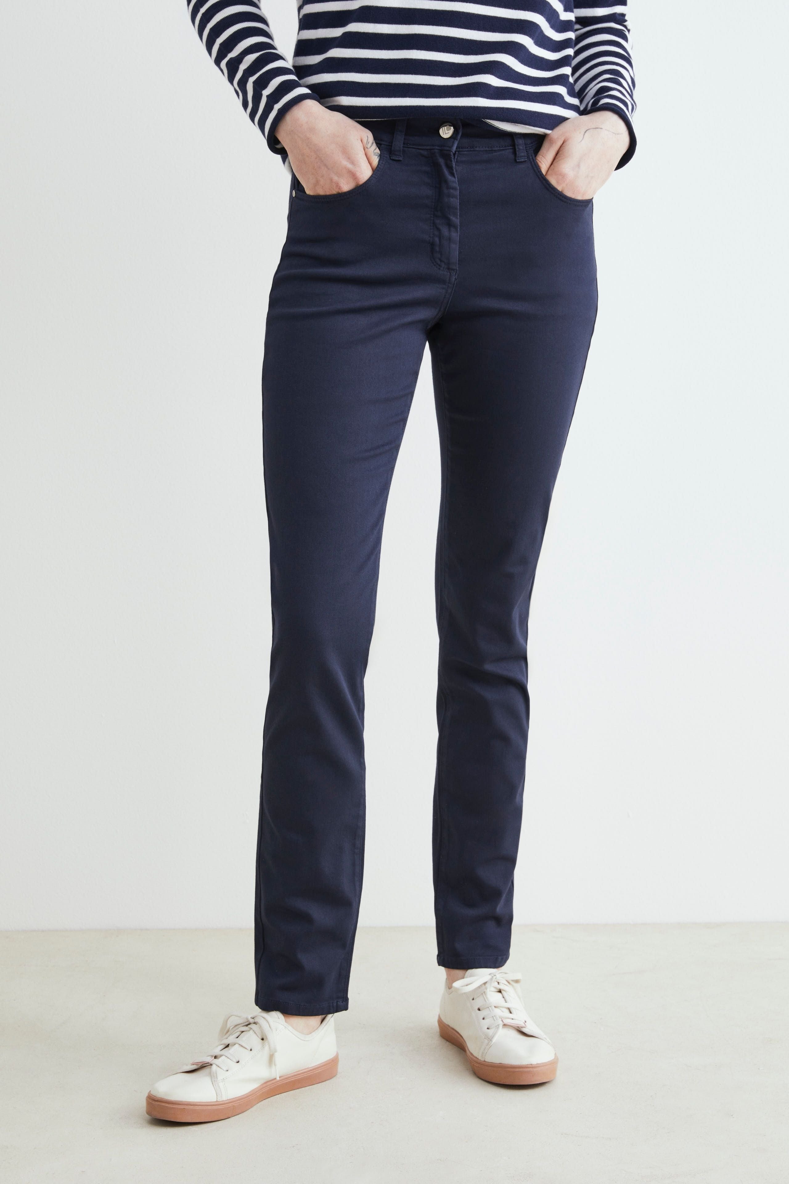 Casual cotton trousers - BLUE