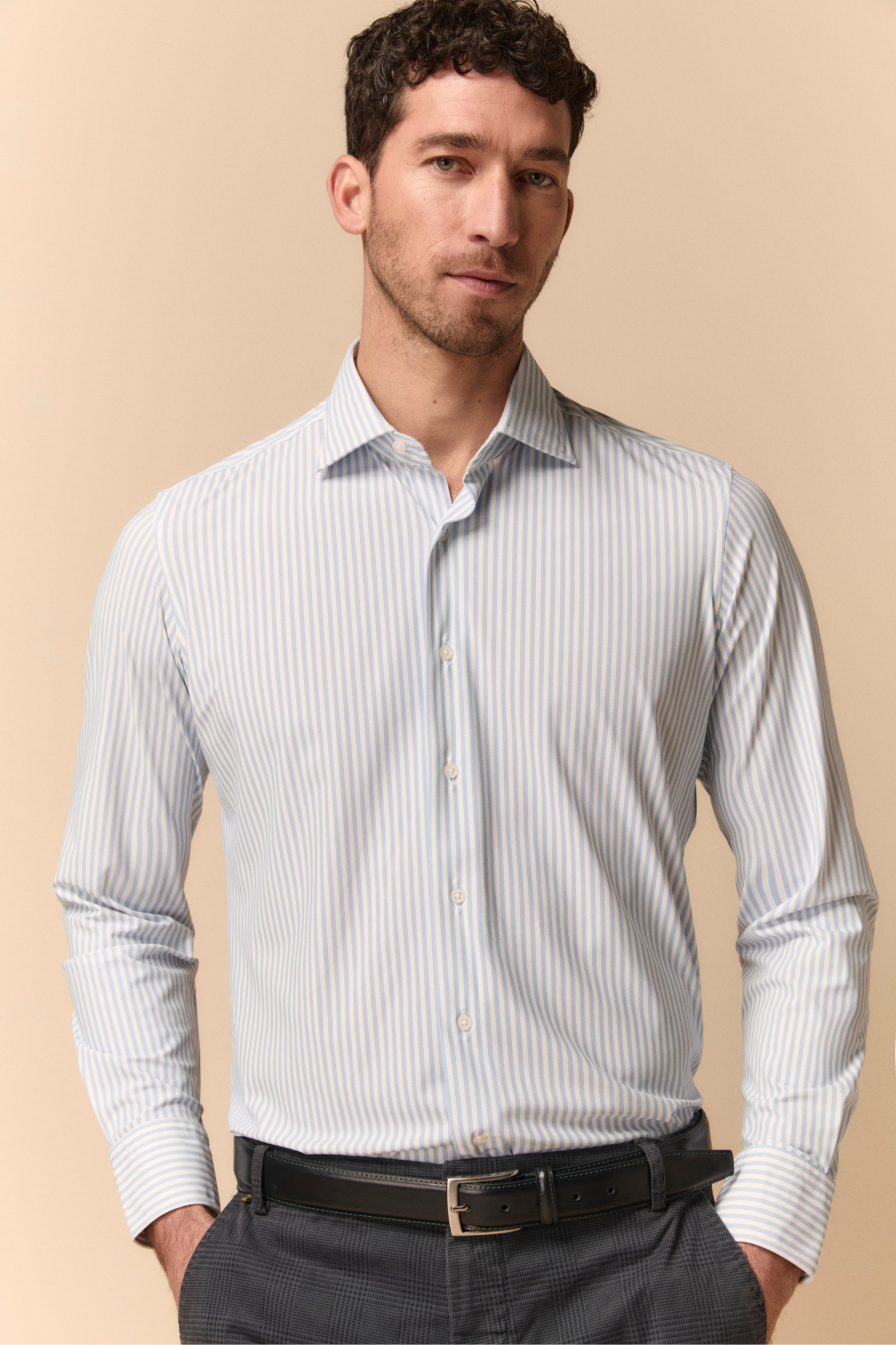 Patterned Slim Fit Shirt in Jersey - -