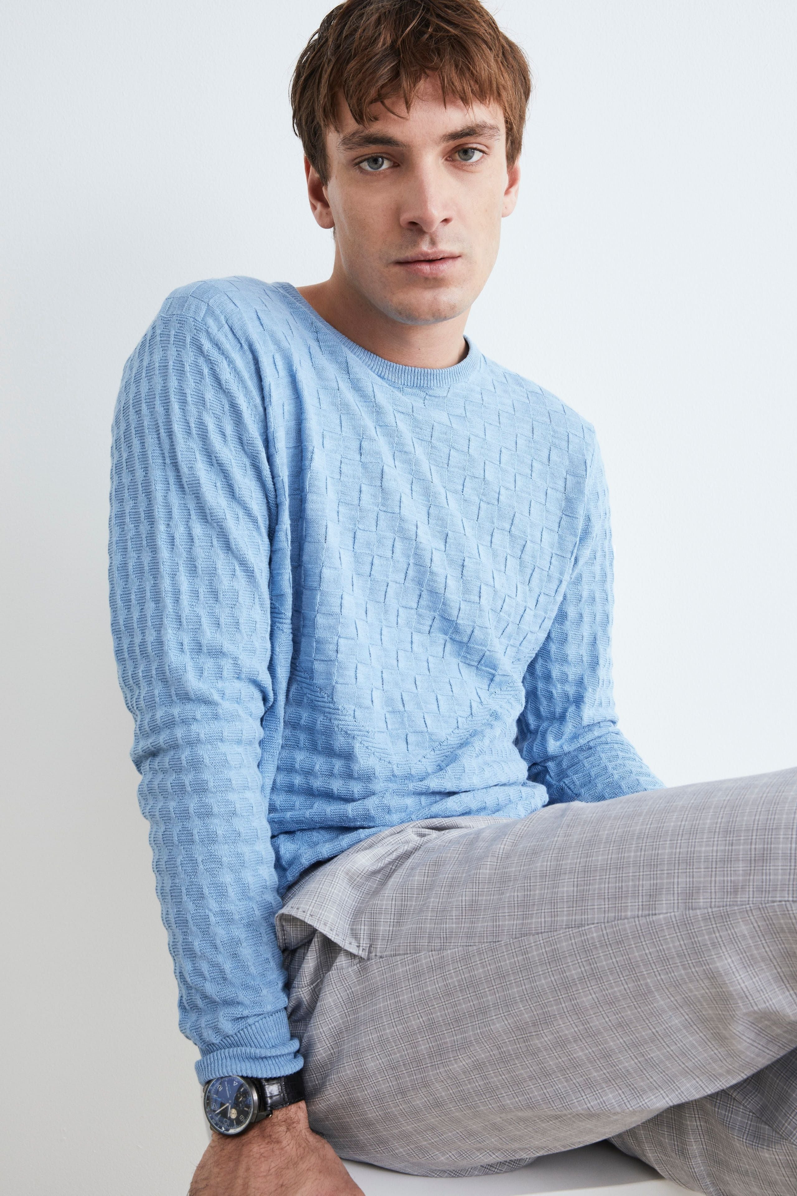 Men’s cotton jersey - Light blue