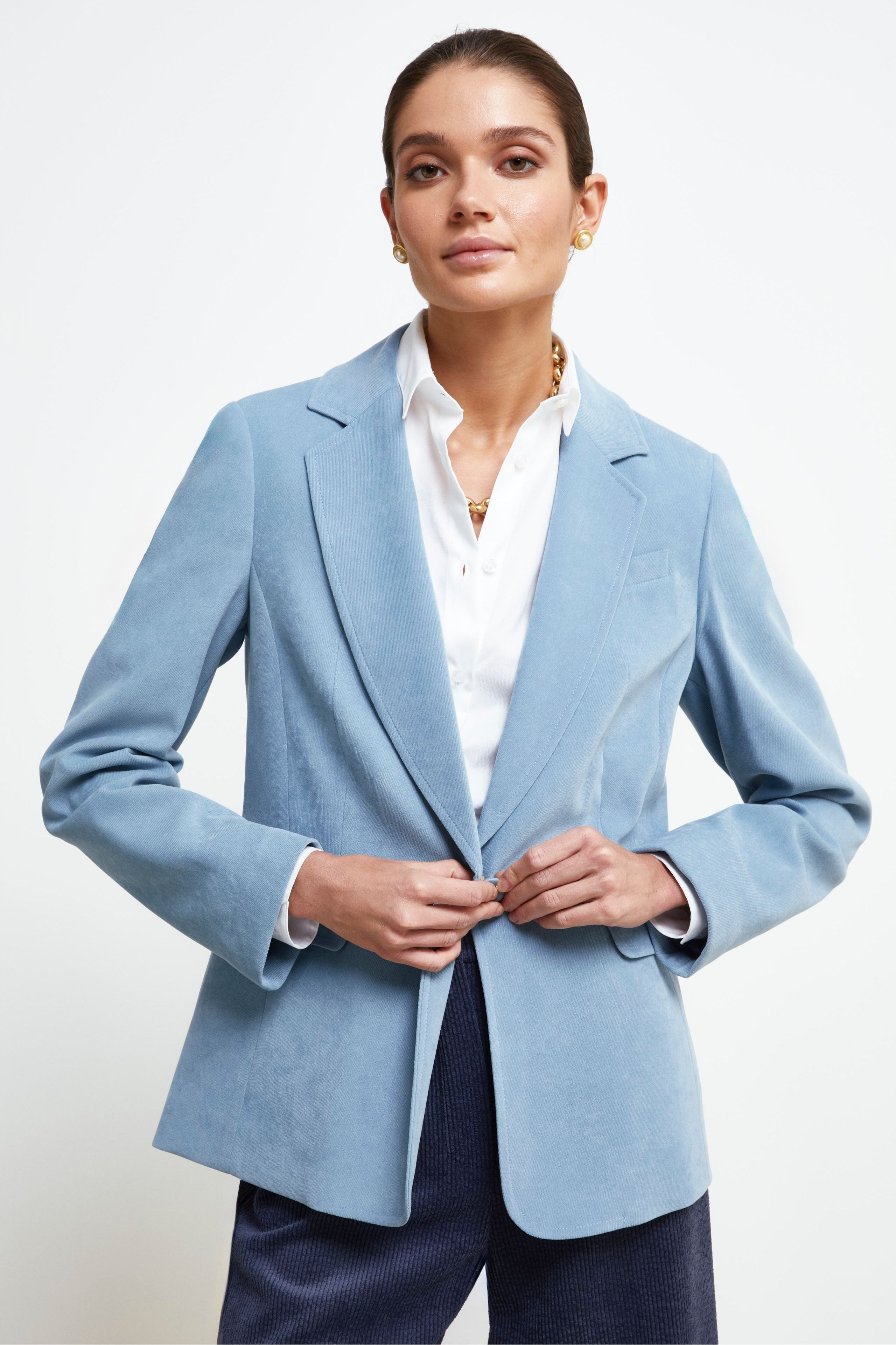 Veste Monopli en Velours - BLEU COBALT