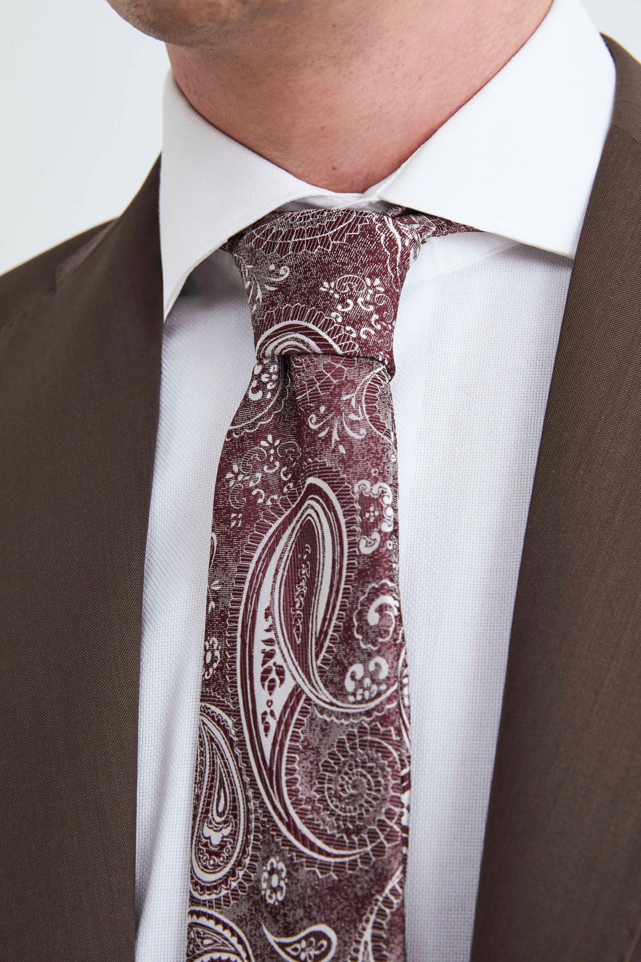 Cravatta paisley uomo - Motif bourgogne