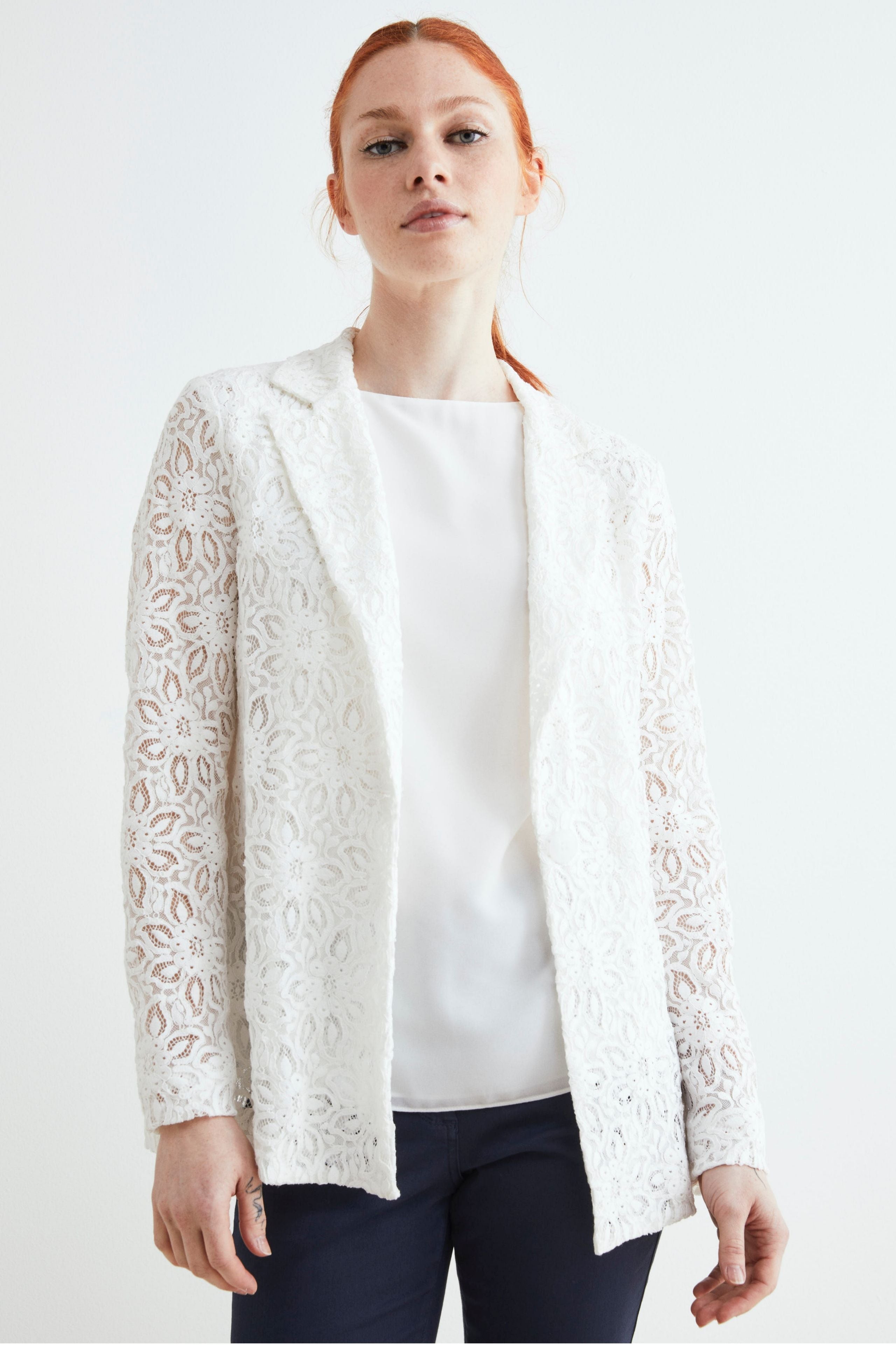 Veste en dentelle - BLANC