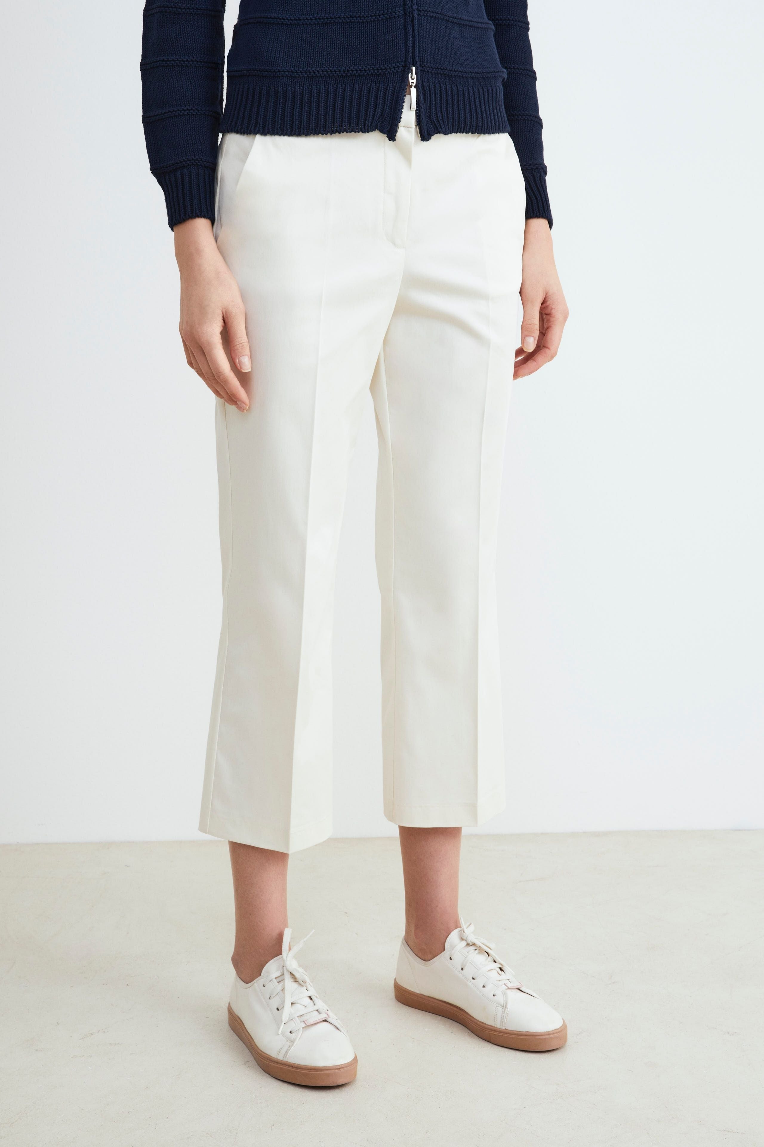 Women’s high waist pants - CREAM