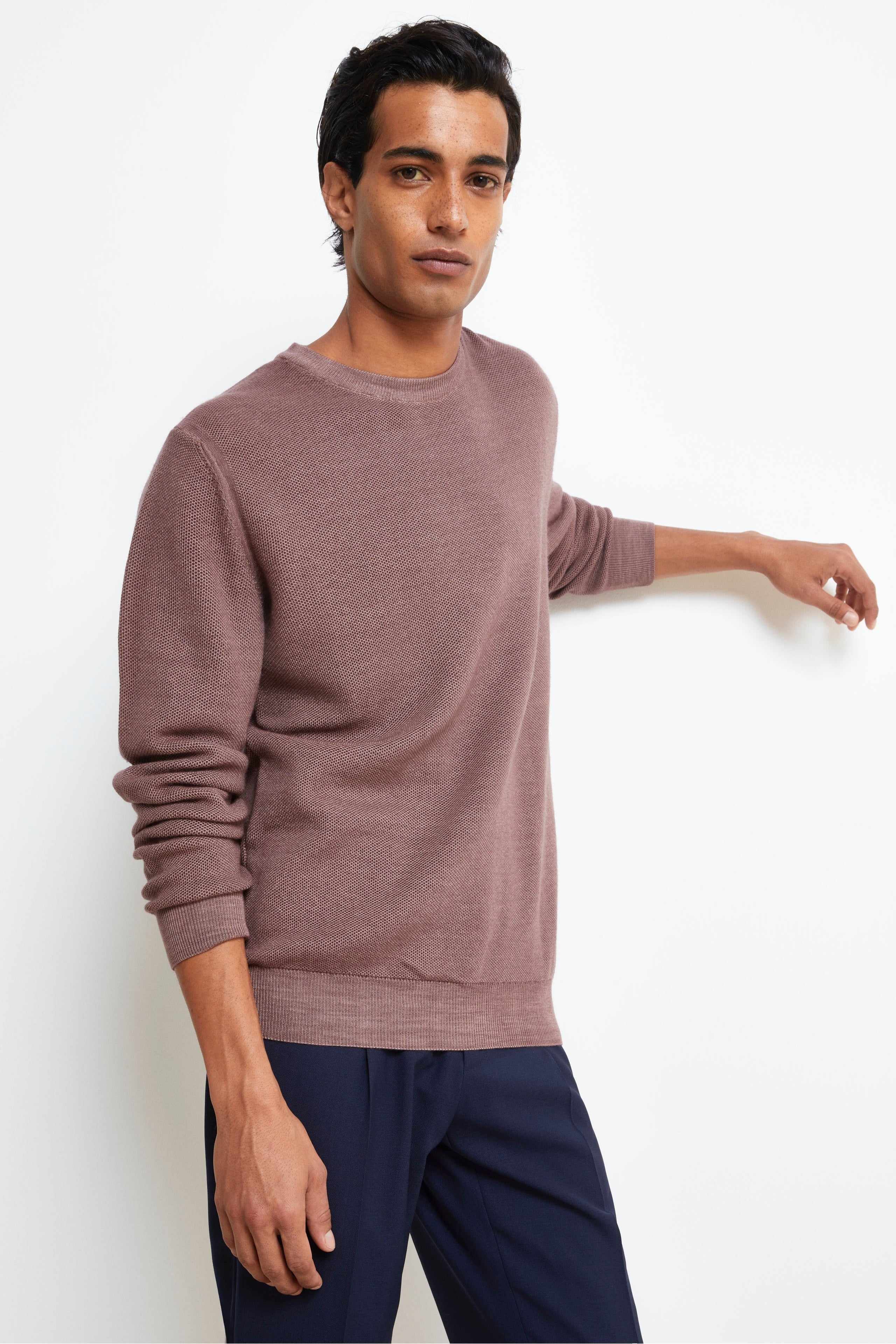 Honeycomb wool sweater - Amethyst