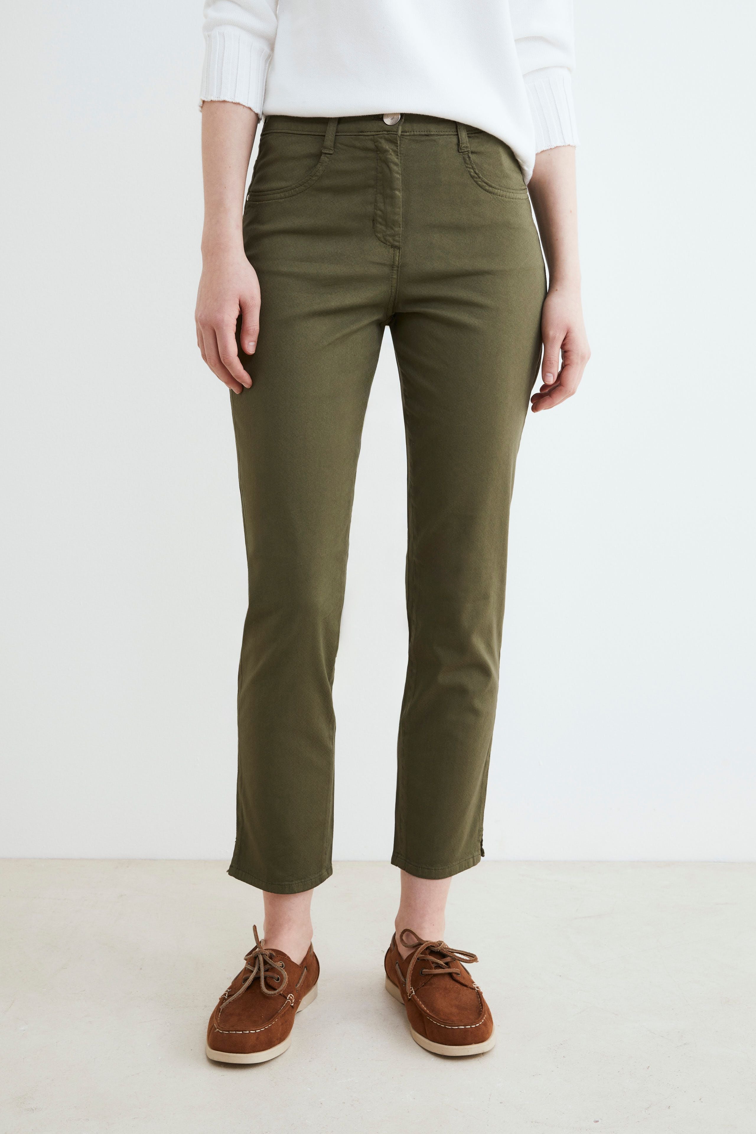 5-pocket casual pants - Military green