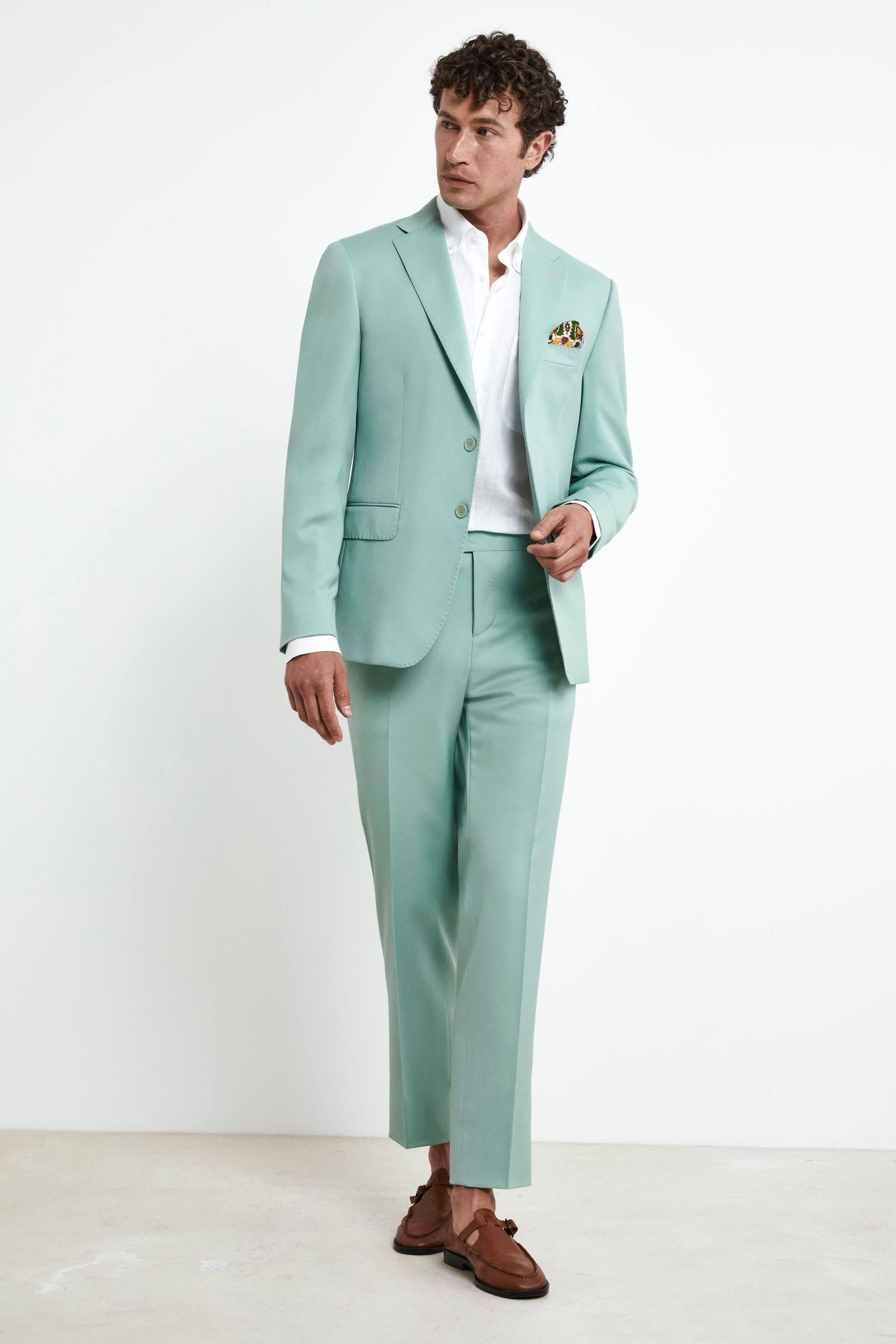 Structured Green Suit - Sage green