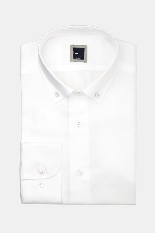 Chemise slim oxford - BLANC