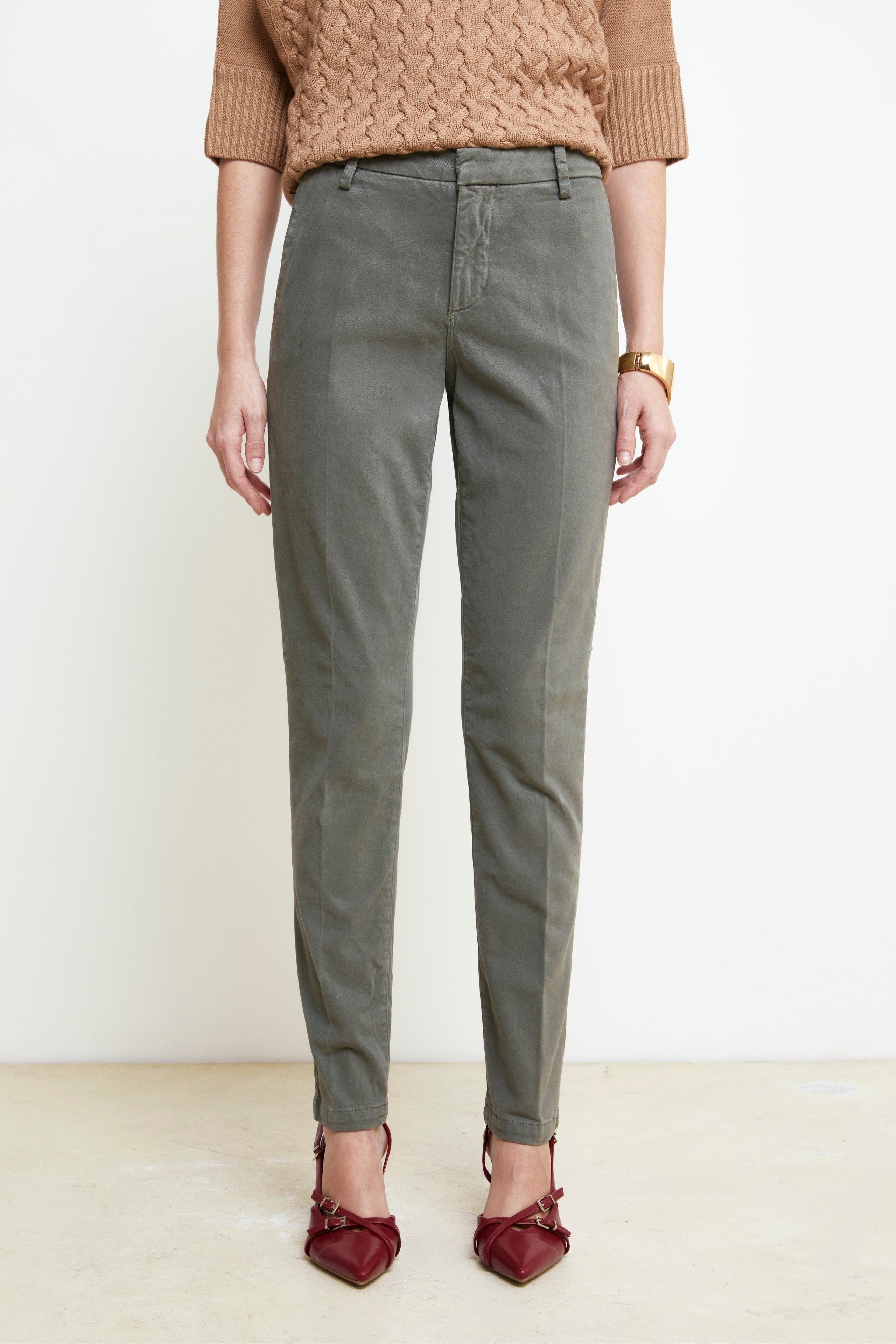 Five-pocket trousers - Sage green