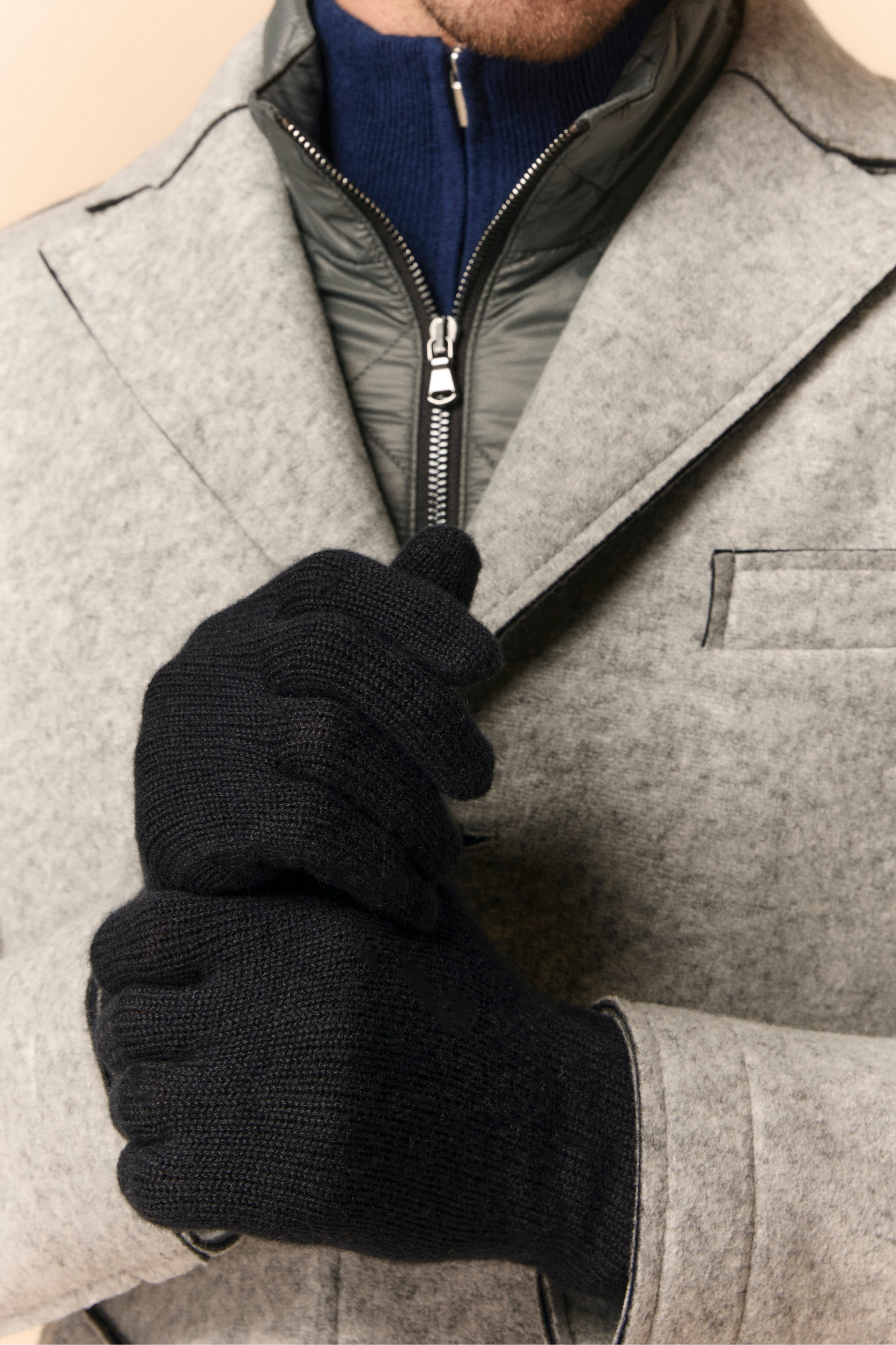 Cashmere gloves - BLUE MARINE