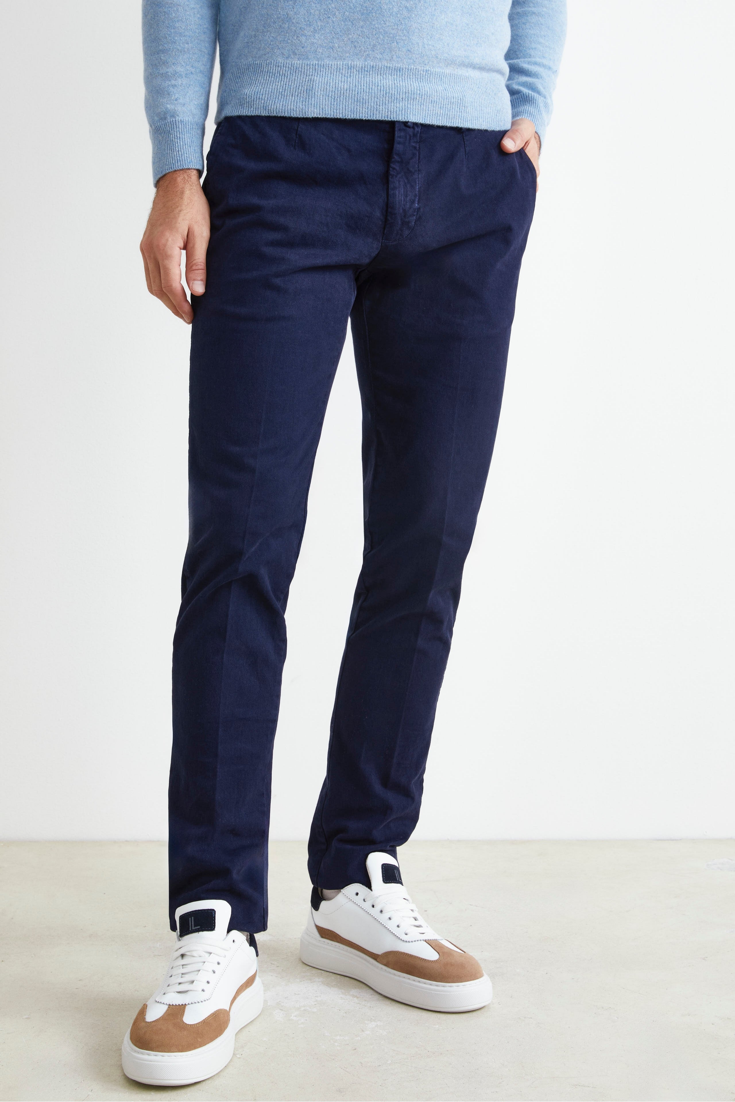 Pantalon Slim Fit en Coton - -